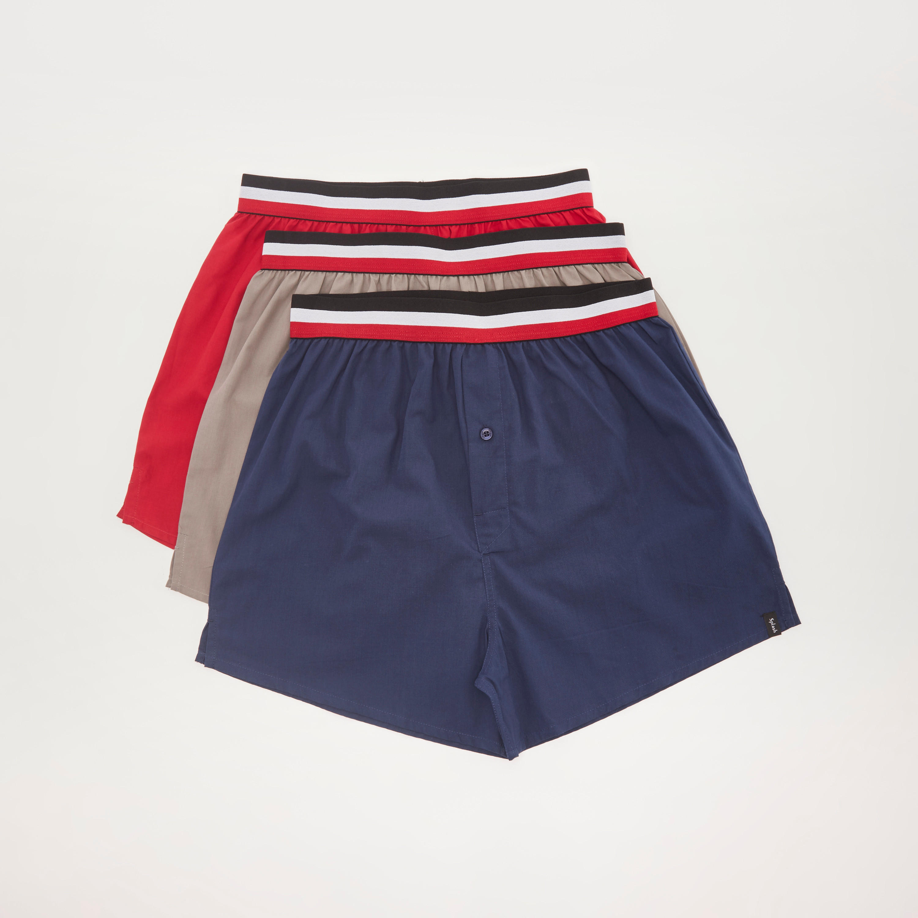 Set of 3 - Solid Boxer with Elasticated Waistband-men-clothing-innerwear-underwear-image-1