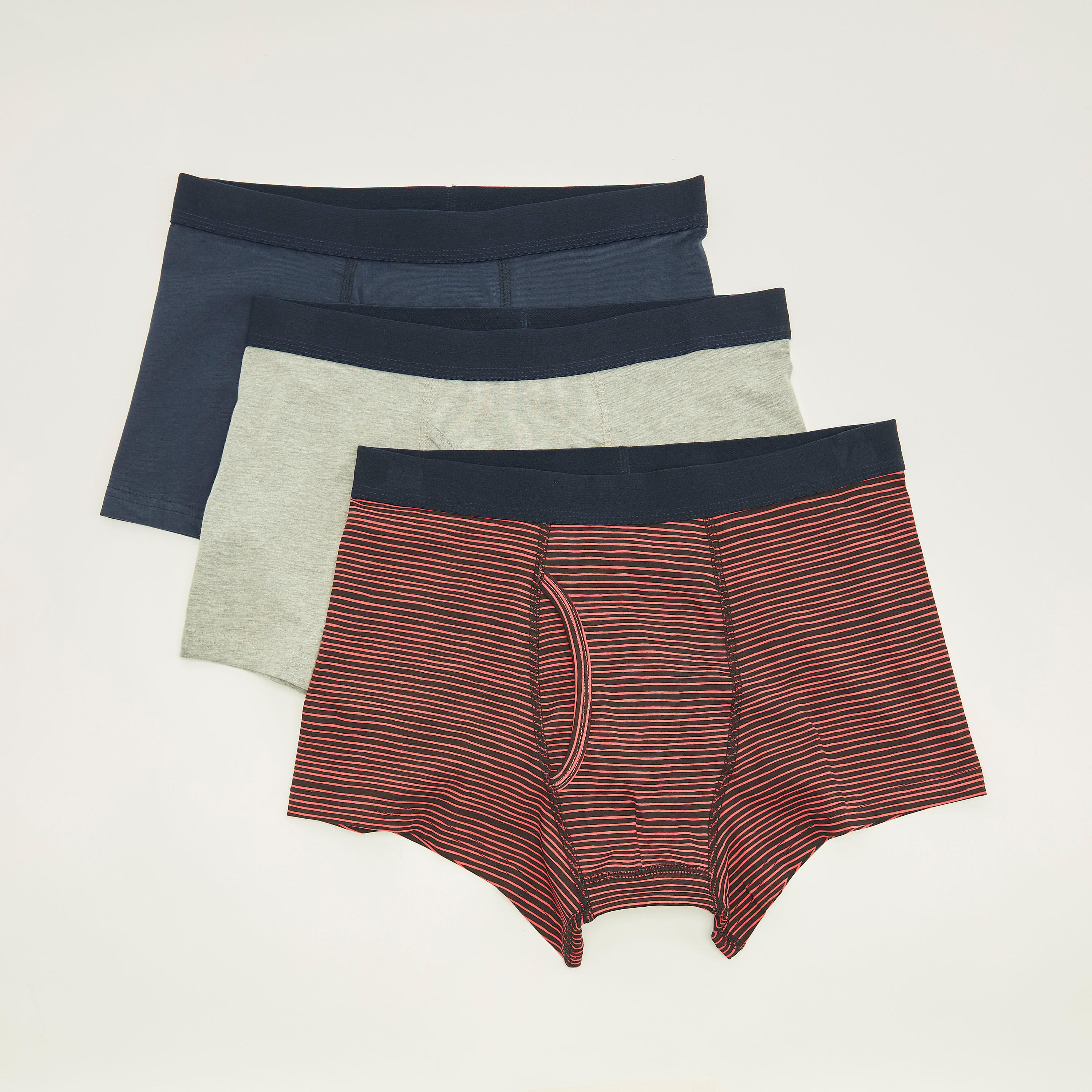 سراويل ترانك داخليّة متنوعة بخضر مطاطي - طقم من 3 قطع-men-clothing-innerwear-underwear-image-1