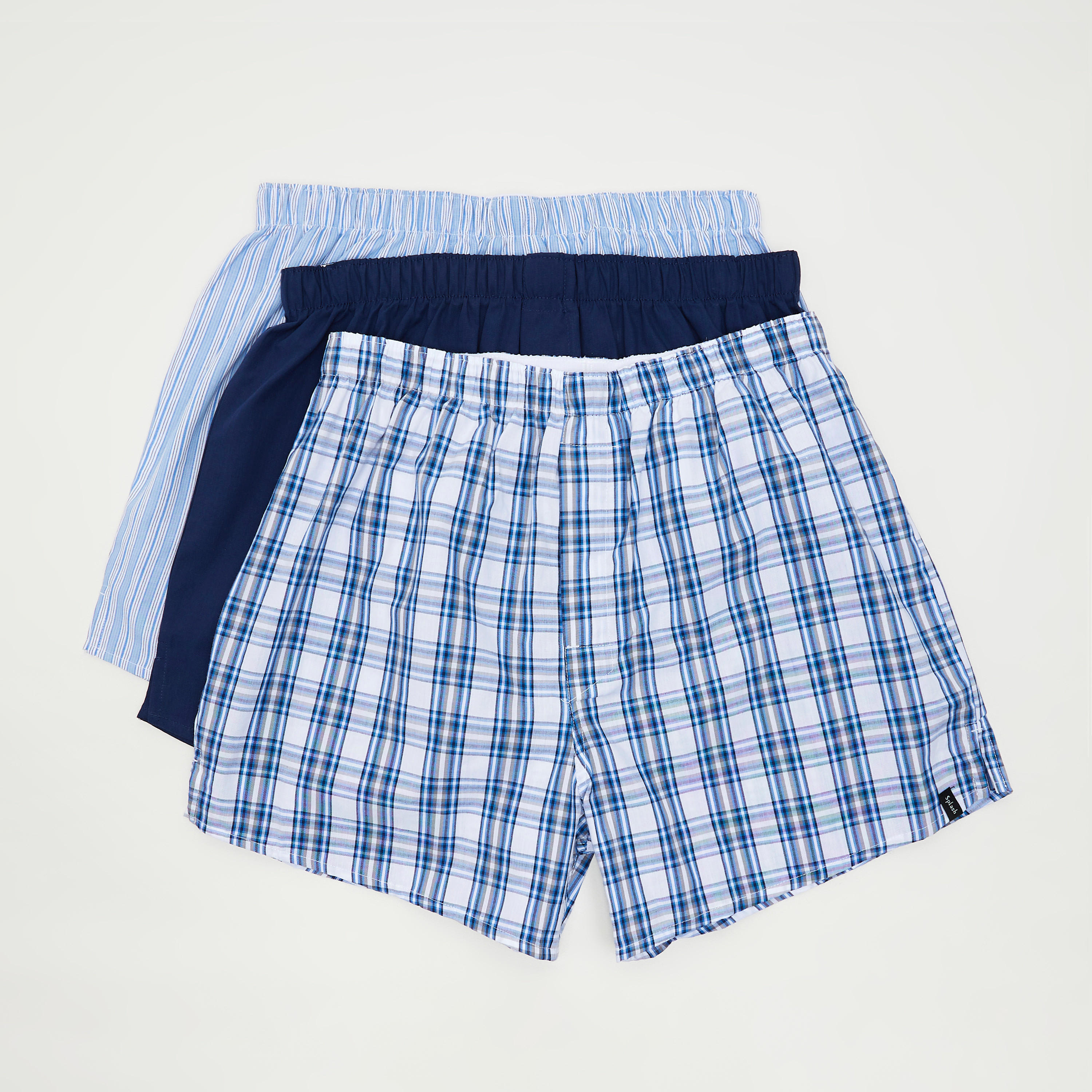 بوكسر بخصر مطاطي- طقم من 3 قطع متنوعة-men-clothing-innerwear-underwear-image-1