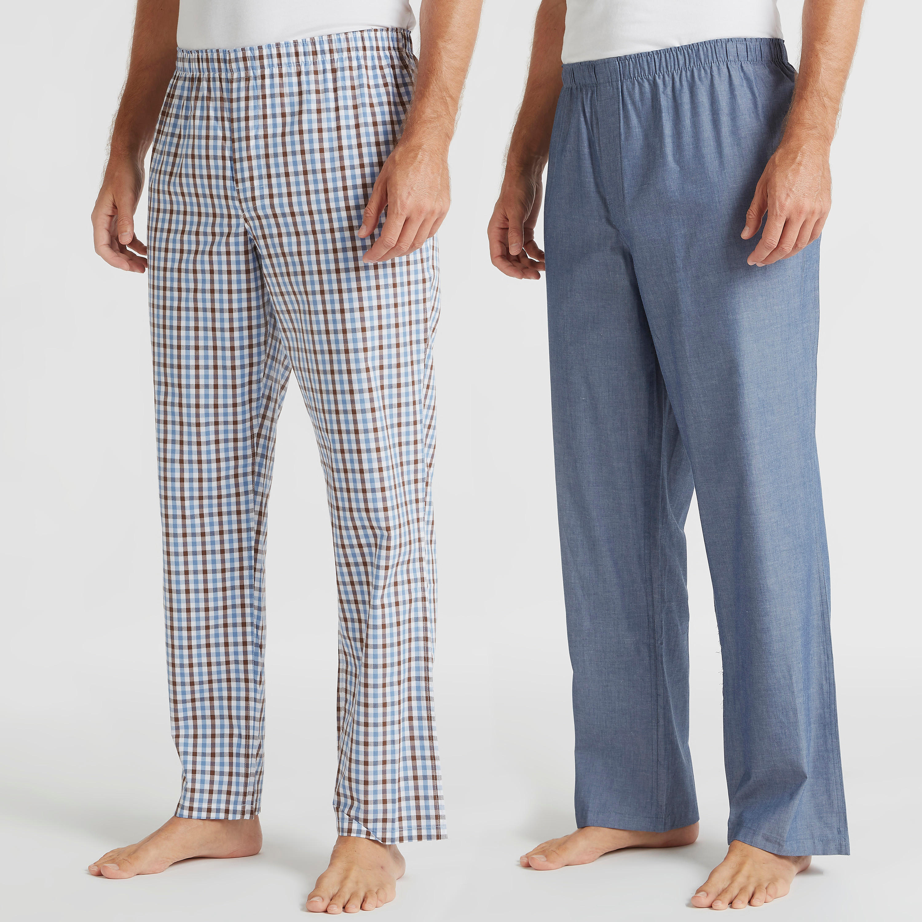 طقم بيجامات طويلة متنوّعة بخصر مطاطي - قطعتين-men-clothing-nightwear-pyjamaandshorts-image-1