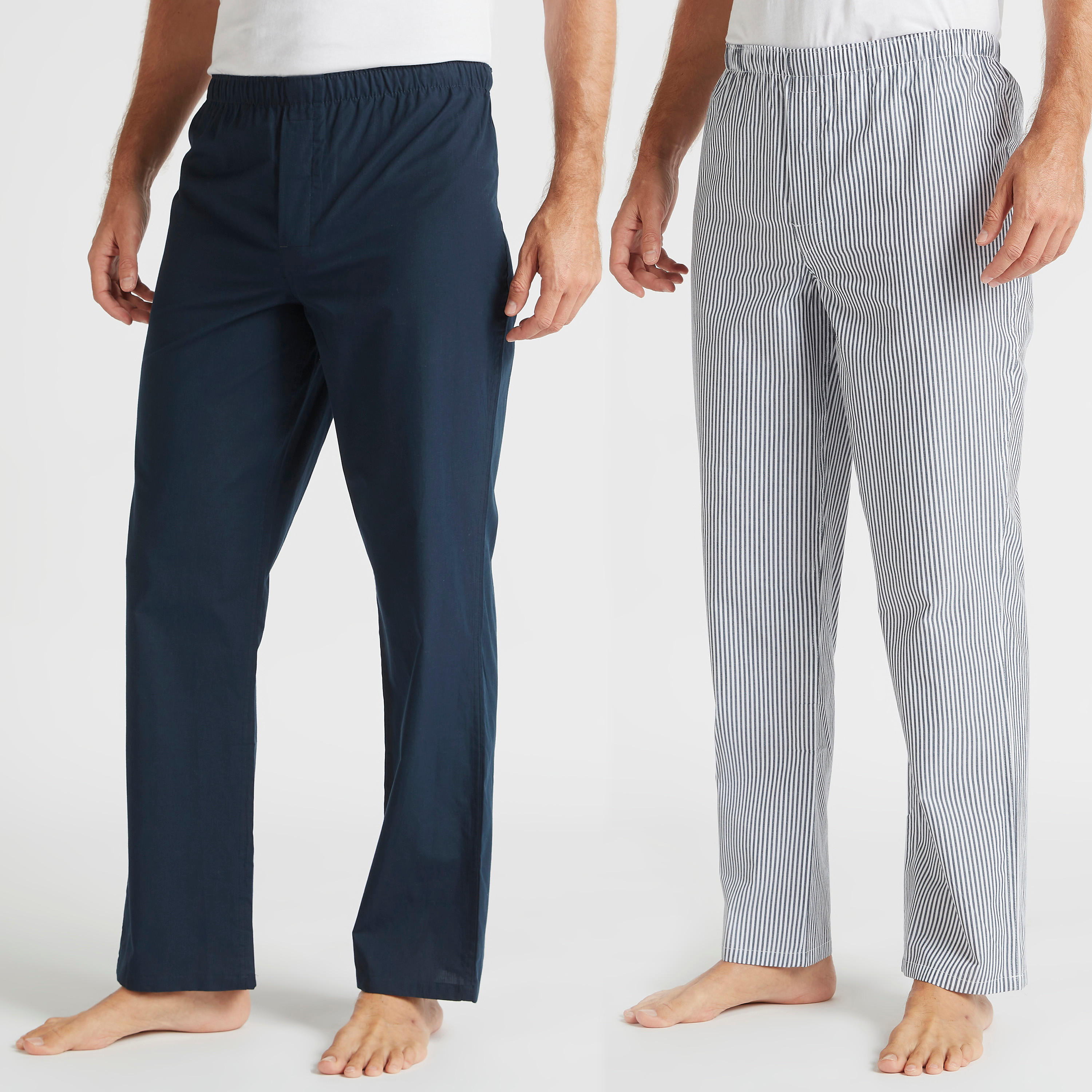 طقم بنطلون بيجاما طويل بخصر مطّاطي بطبعات - قطعتين-men-clothing-nightwear-pyjamaandshorts-image-1