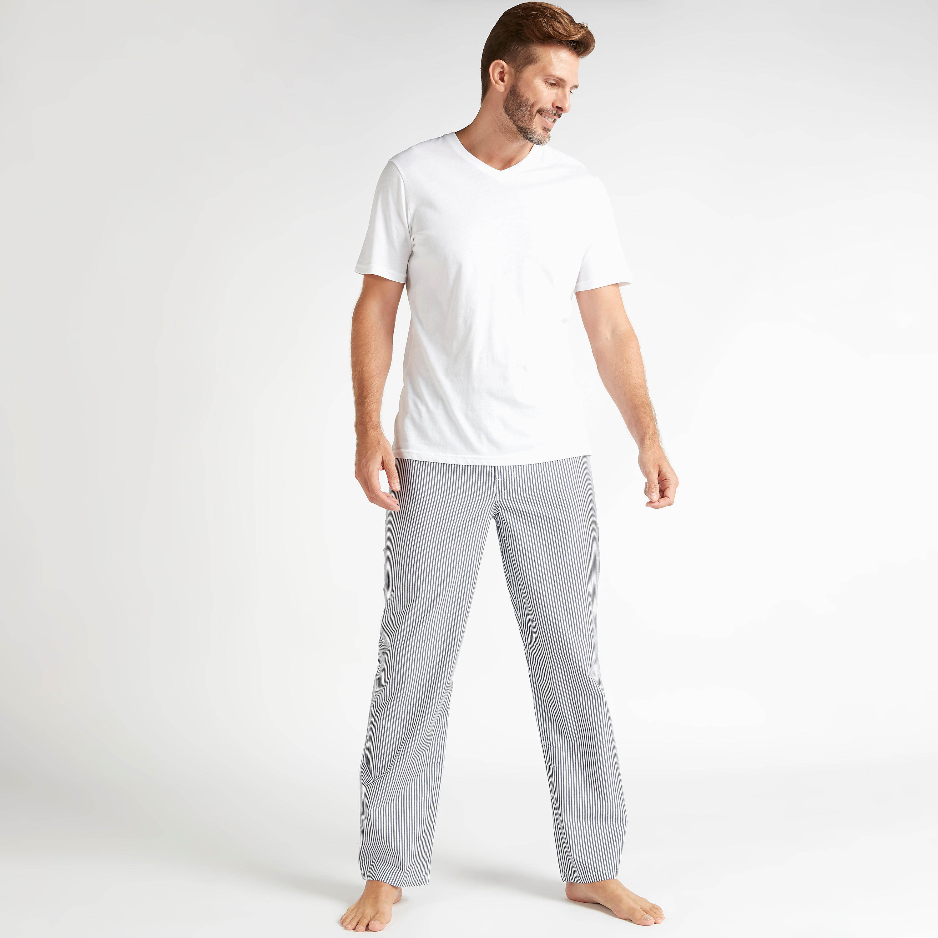 طقم بنطلون بيجاما طويل بخصر مطّاطي بطبعات - قطعتين-men-clothing-nightwear-pyjamaandshorts-image-5