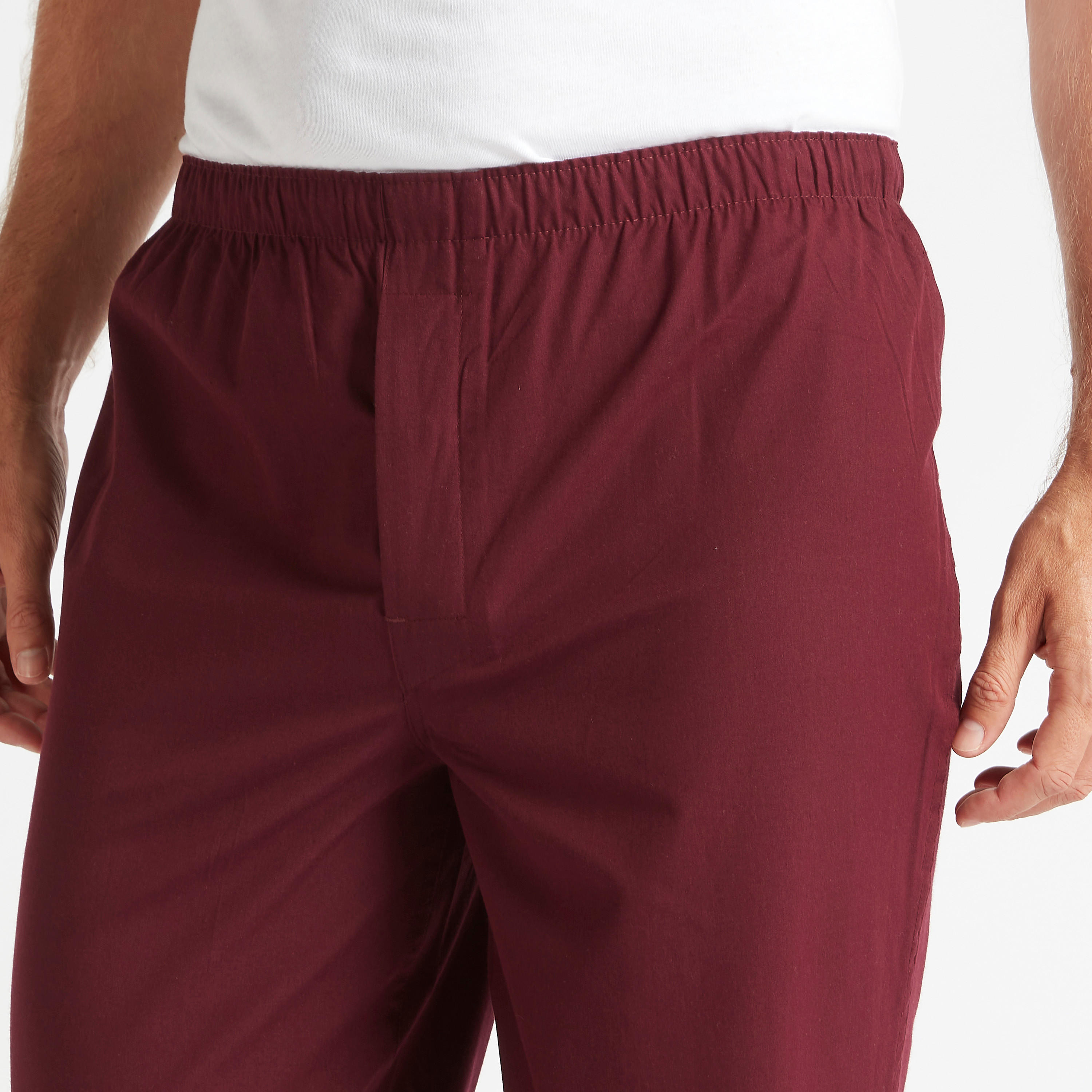 طقم بنطلون بيجاما طويل سادة بخصر مطّاطي - قطعتين-men-clothing-nightwear-pyjamaandshorts-image-5