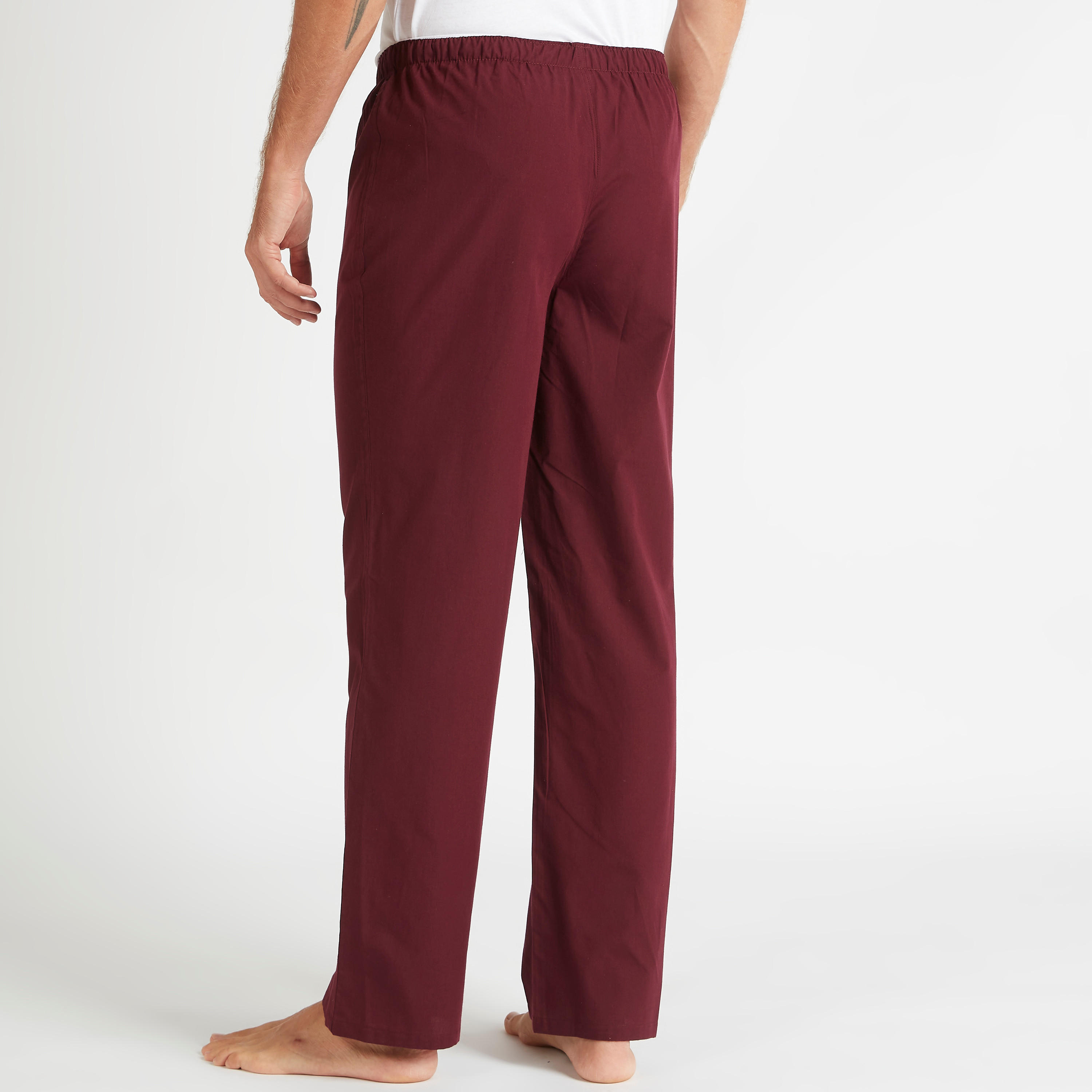 طقم بنطلون بيجاما طويل سادة بخصر مطّاطي - قطعتين-men-clothing-nightwear-pyjamaandshorts-image-2