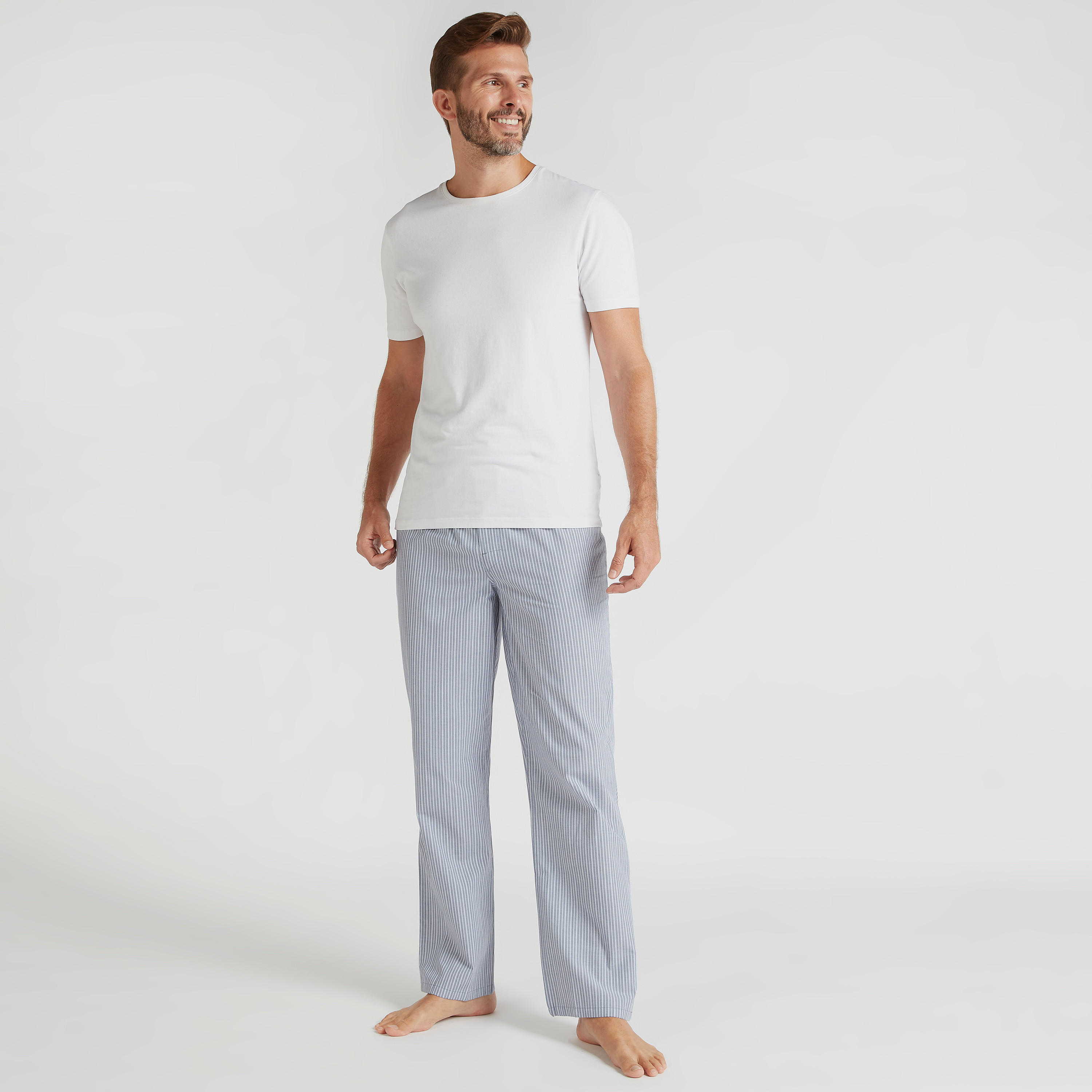 طقم بنطلون بيجاما طويل بخصر مطّاطي بطبعات - قطعتين-men-clothing-nightwear-pyjamaandshorts-image-3