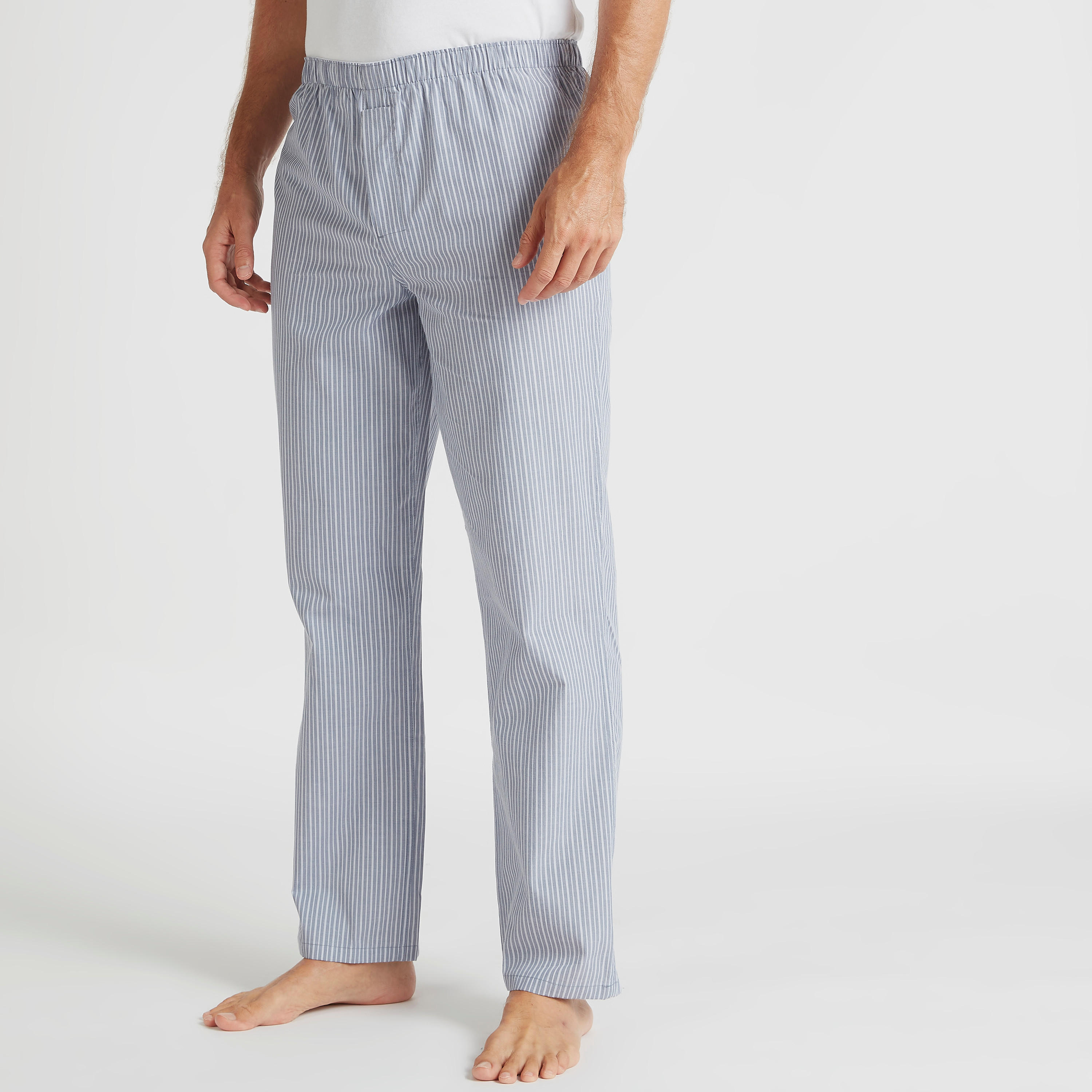 طقم بنطلون بيجاما طويل بخصر مطّاطي بطبعات - قطعتين-men-clothing-nightwear-pyjamaandshorts-image-4