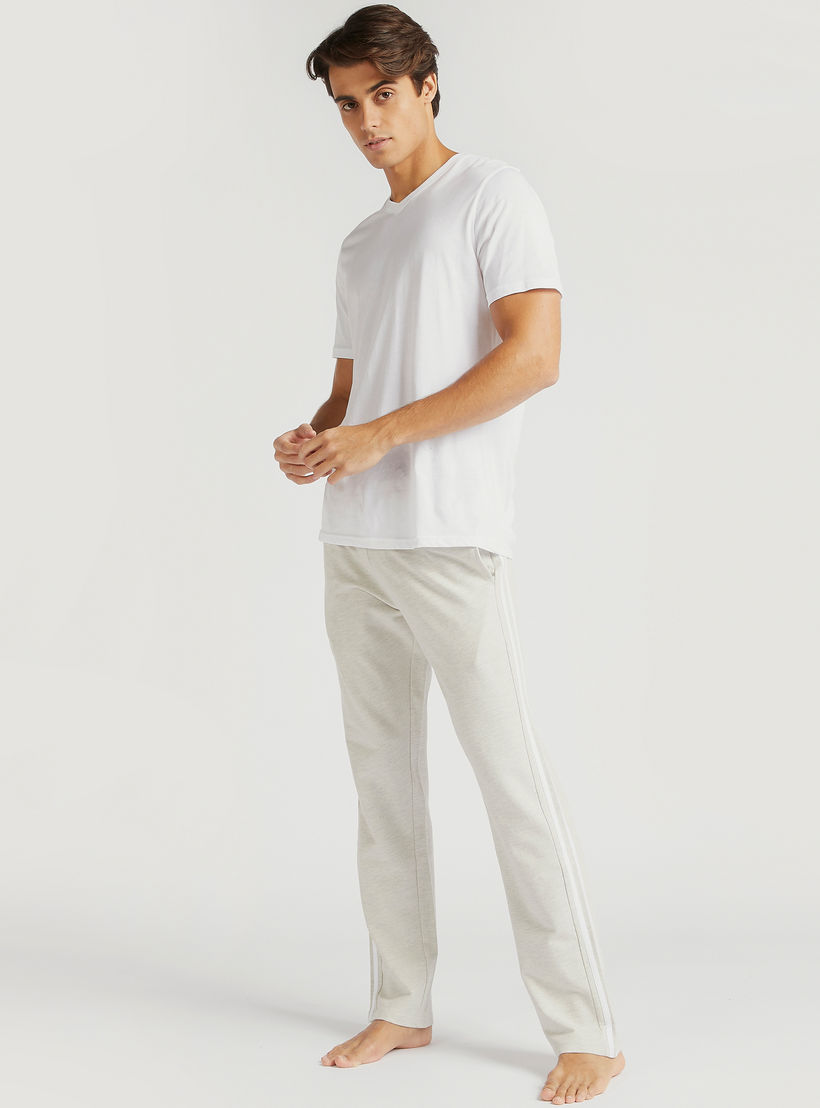 Solid Pyjamas with Pockets and Elasticated Drawstring Waist-men-clothing-nightwear-pyjamaandshorts-image-2