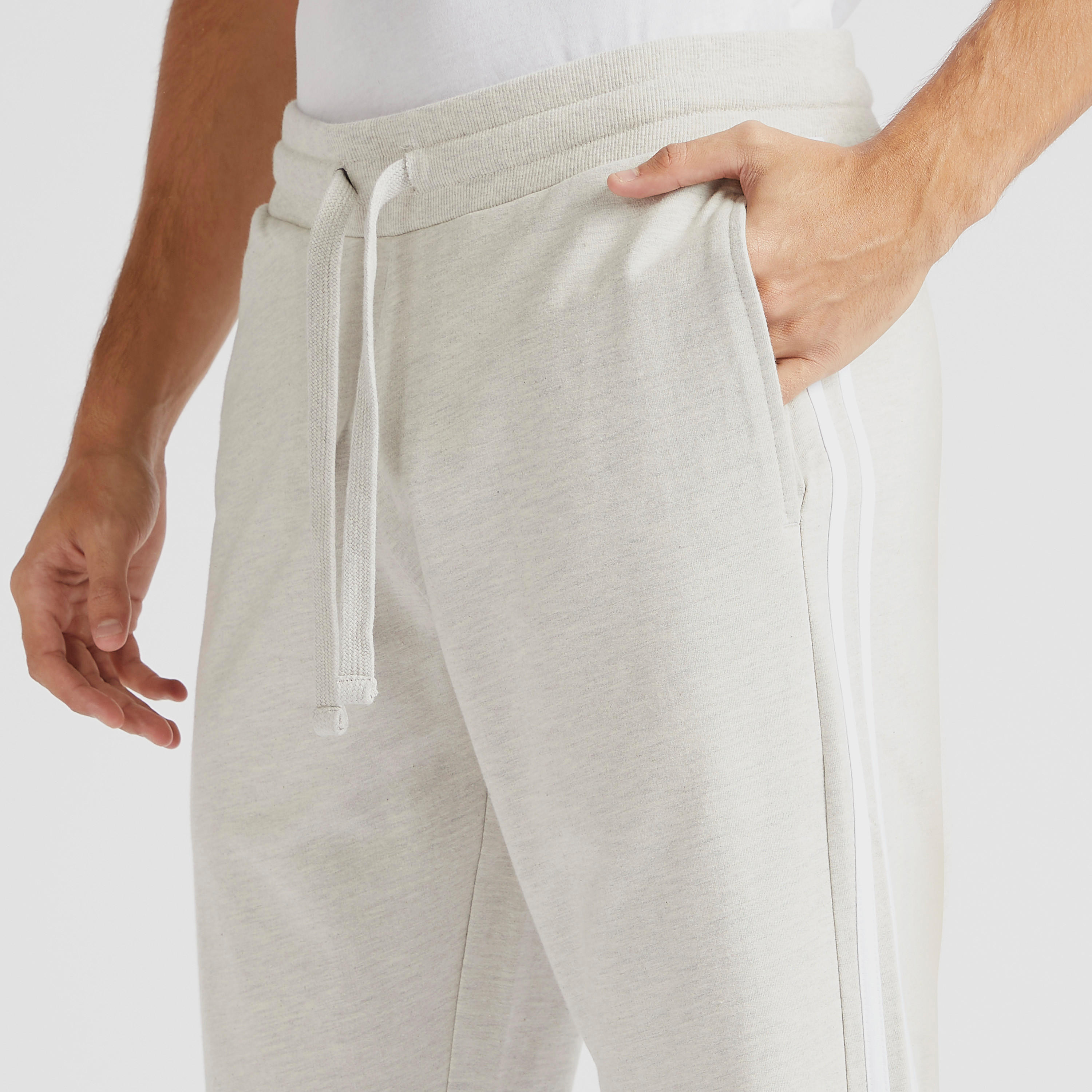 Solid Pyjamas with Pockets and Elasticated Drawstring Waist-men-clothing-nightwear-pyjamaandshorts-image-3
