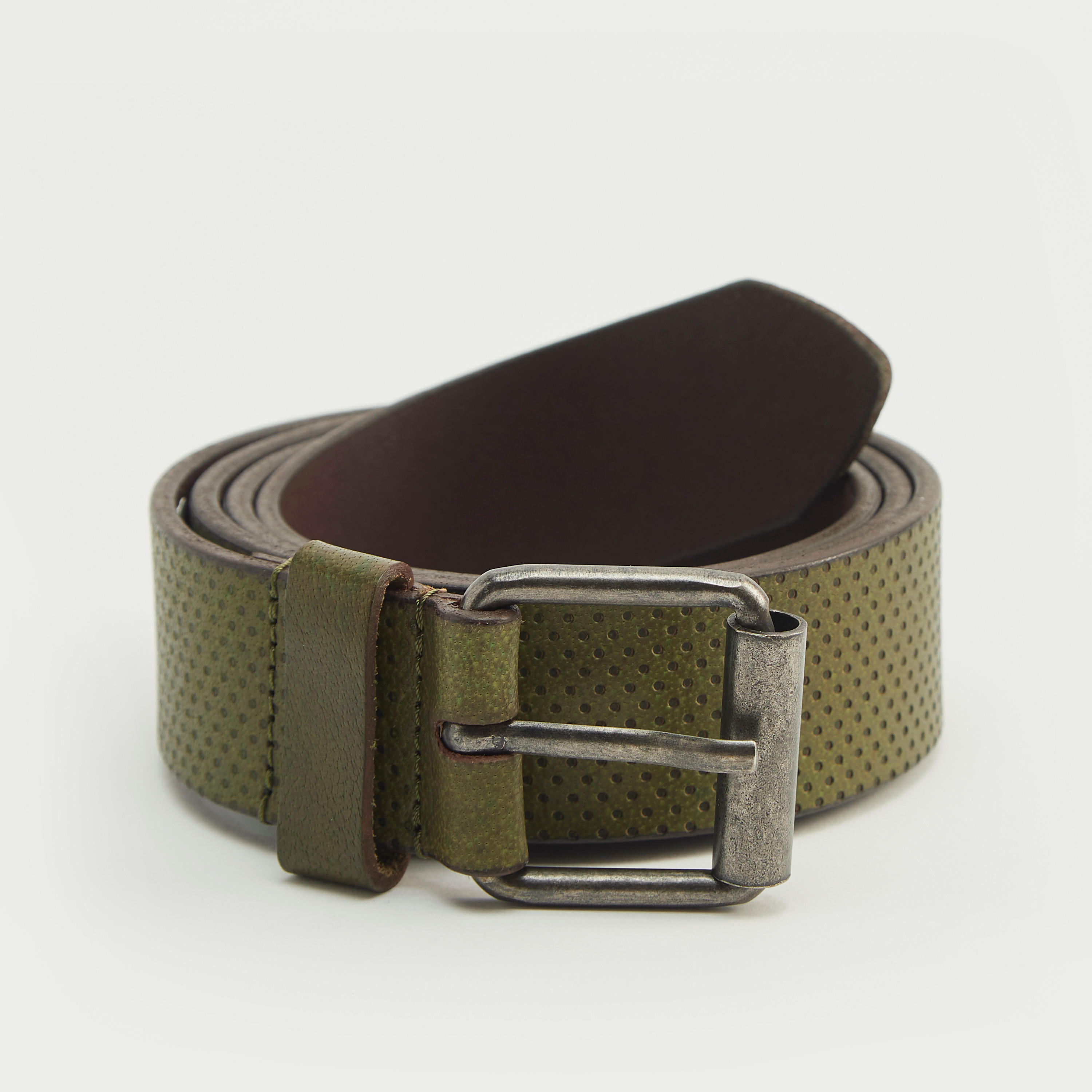 حزام بارز الملمس بإبزيم بدبوس إغلاق-men-beltsandwallets-belts-image-4