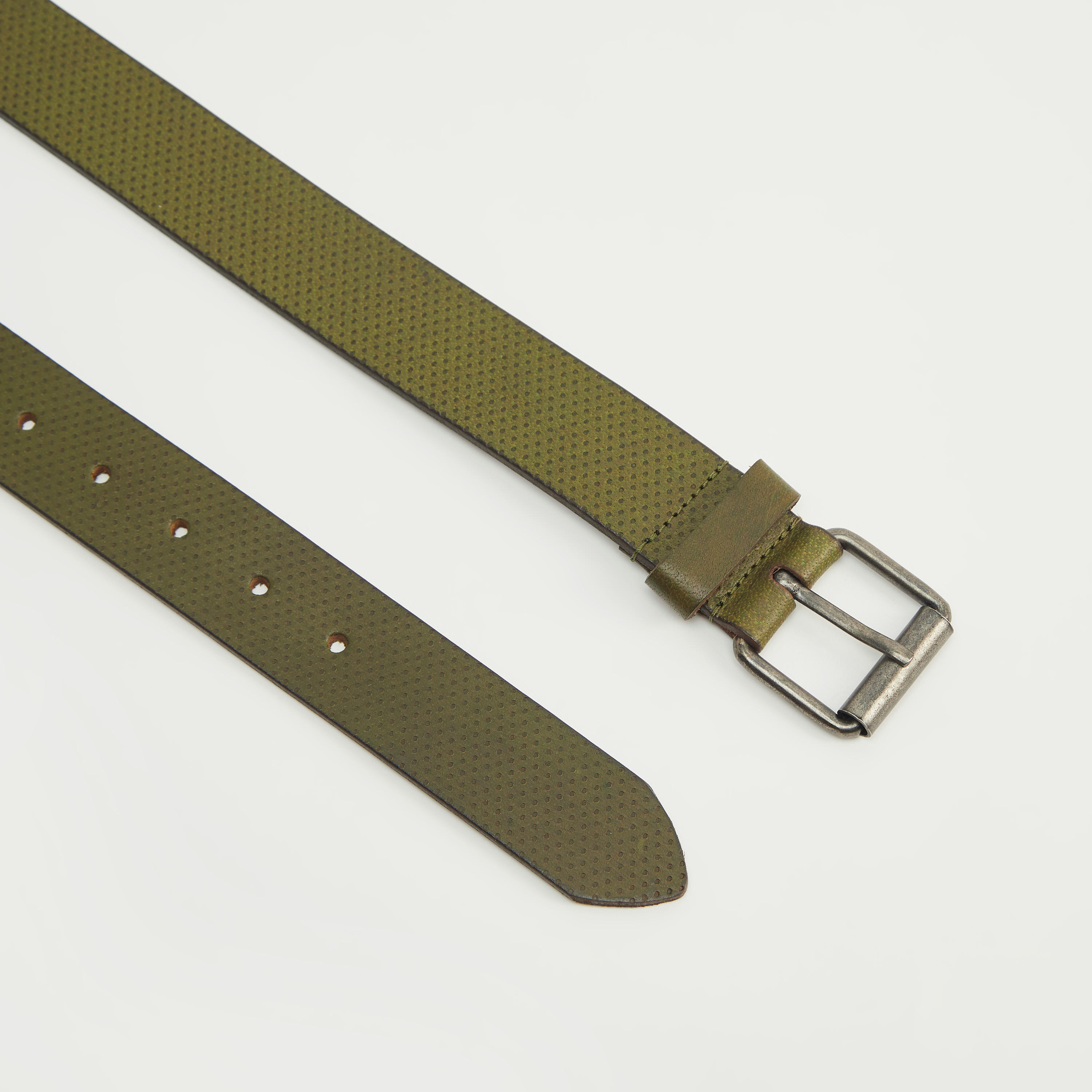 حزام بارز الملمس بإبزيم بدبوس إغلاق-men-beltsandwallets-belts-image-1