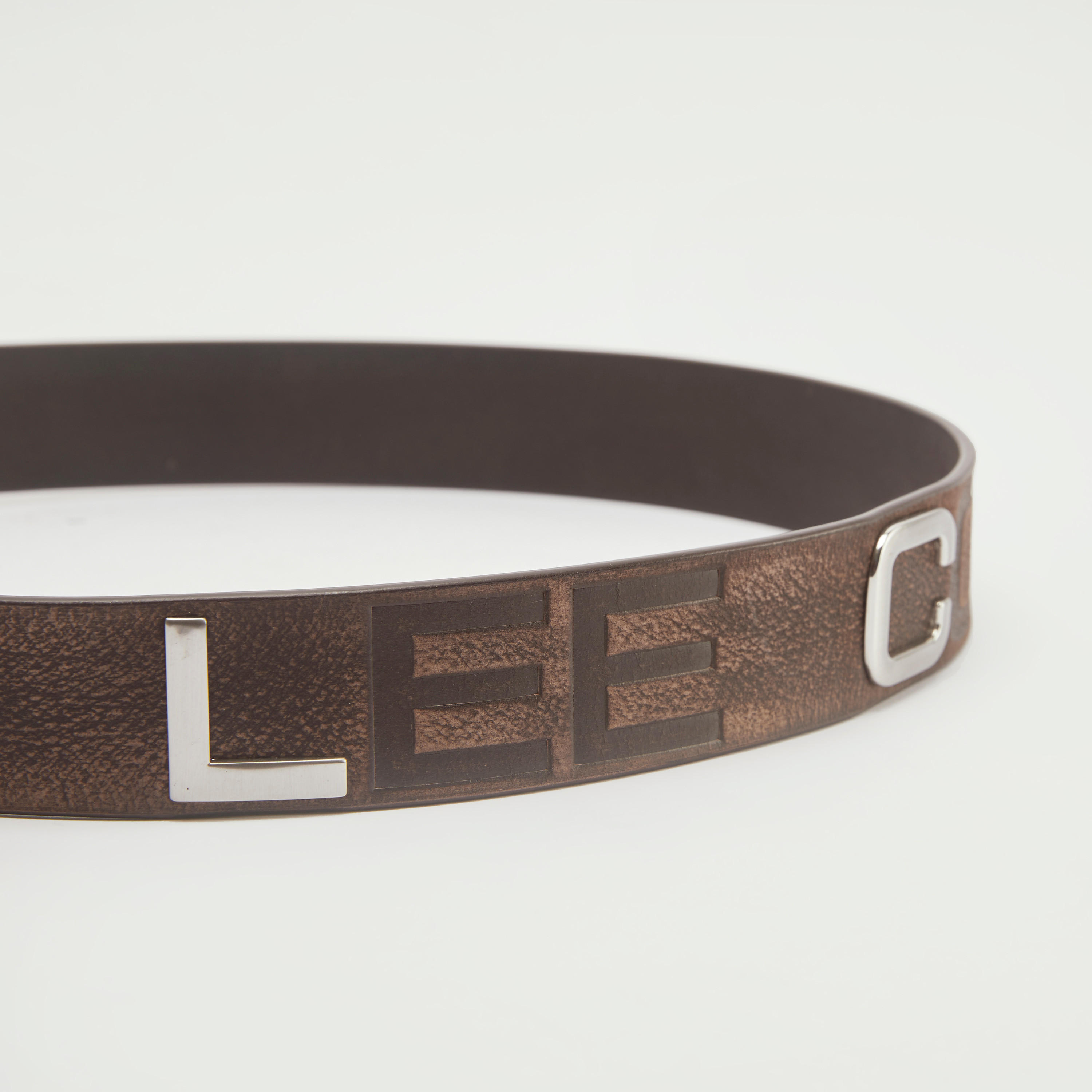 حزام منقوش بشعار بإبزيم بدبّوس إغلاق من لي كوبر-men-beltsandwallets-belts-image-5