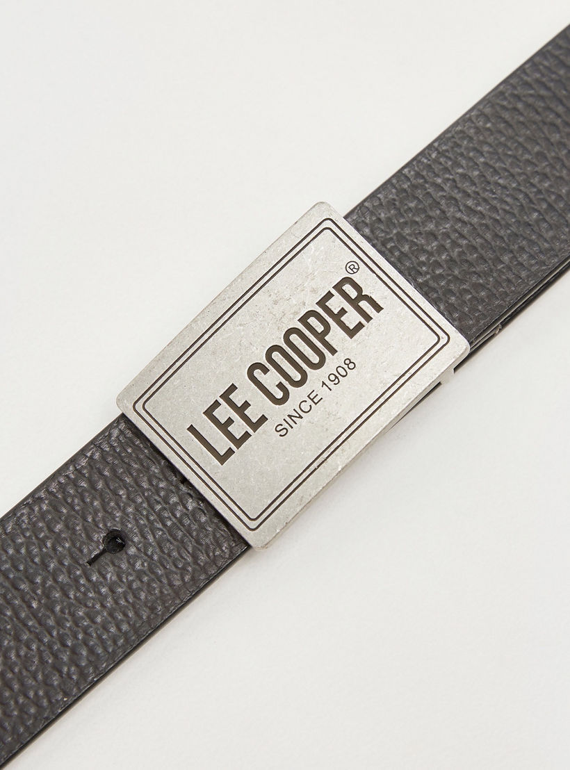 حزام بارز الملمس بإبزيم إغلاق من لي كوبر-men-beltsandwallets-belts-image-5