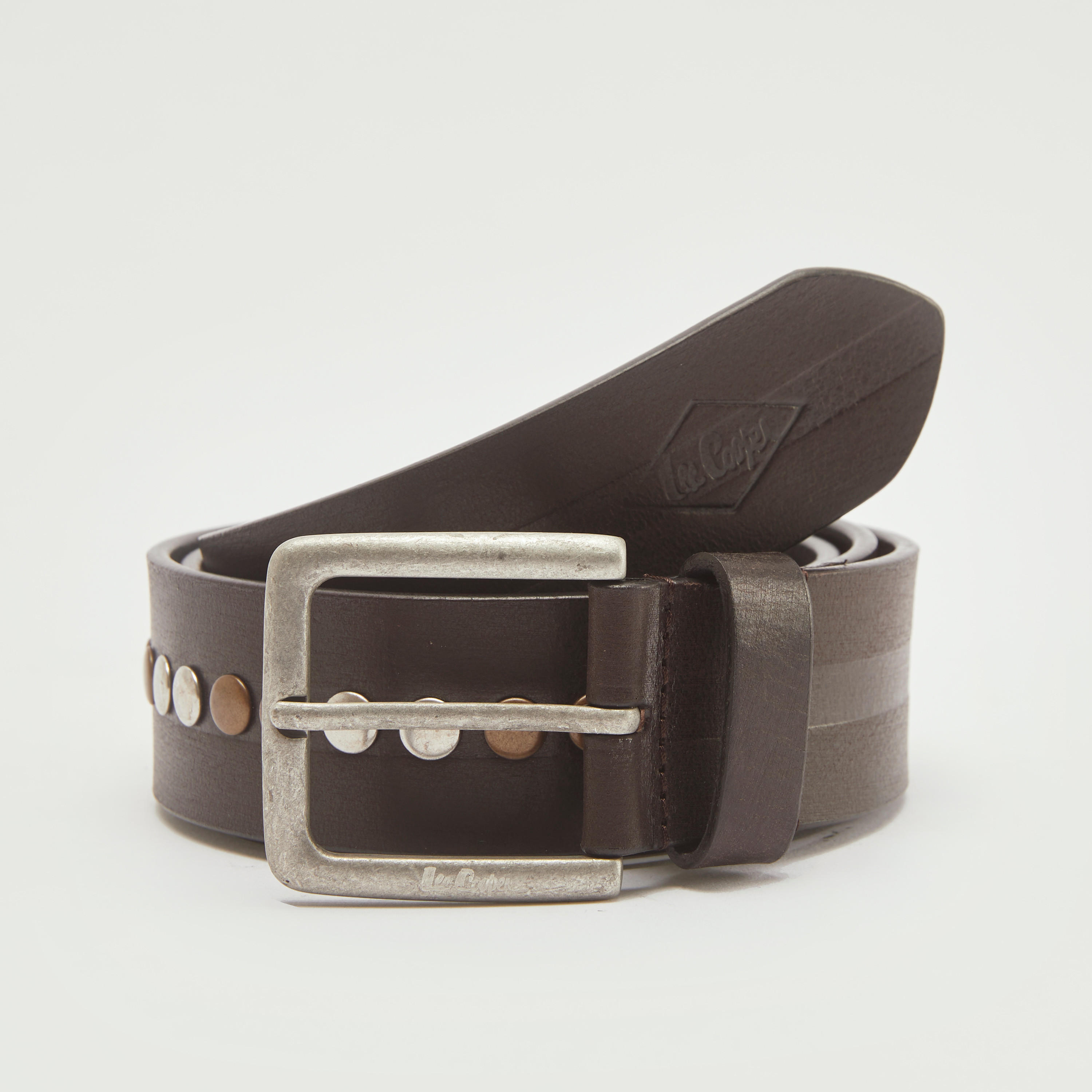 حزام مرصّع بإبزيم بدبّوس إغلاق من لي كوبر-men-beltsandwallets-belts-image-4
