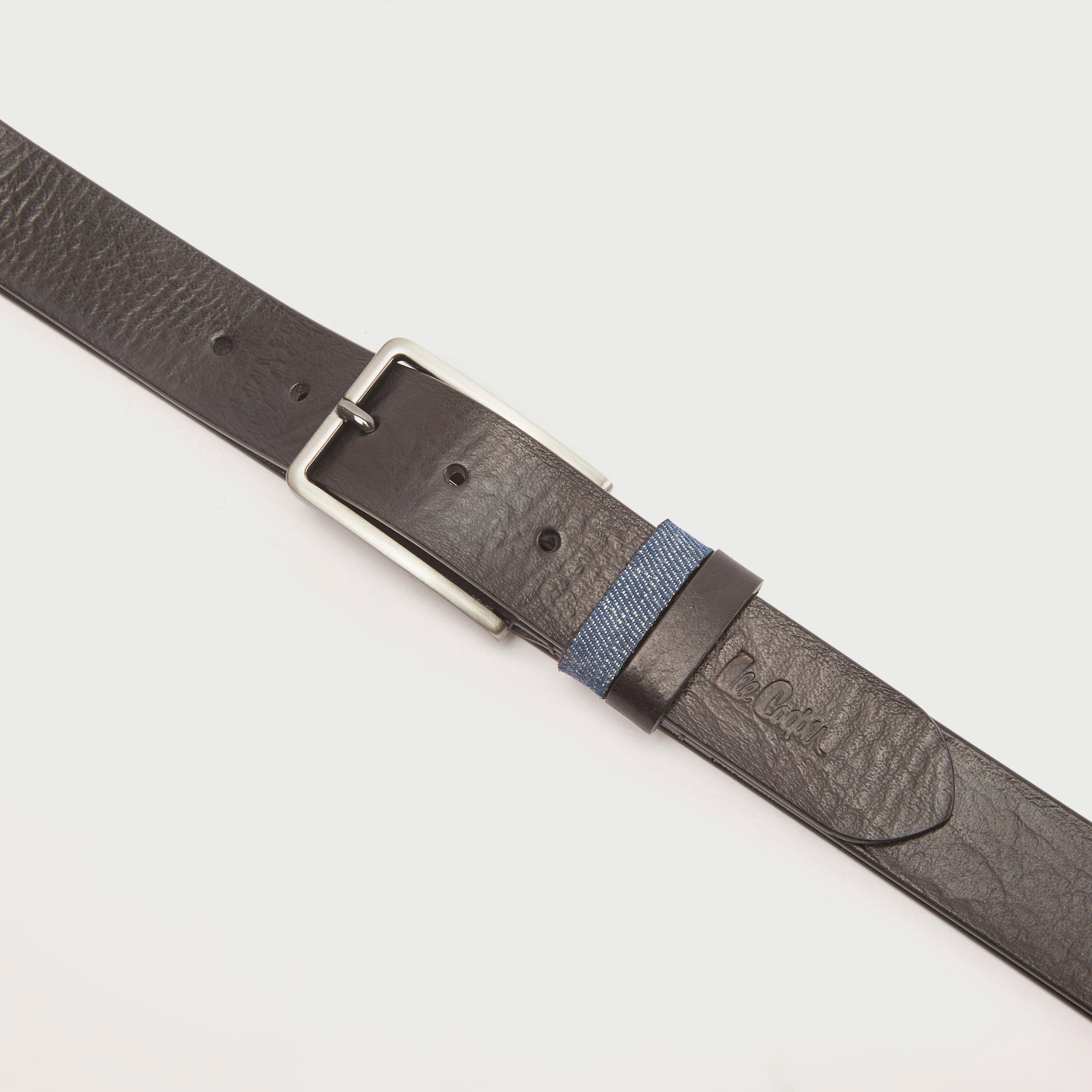 حزام بارز الملمس بإبزيم بدبوس إغلاق من لي كوبر-men-beltsandwallets-belts-image-3