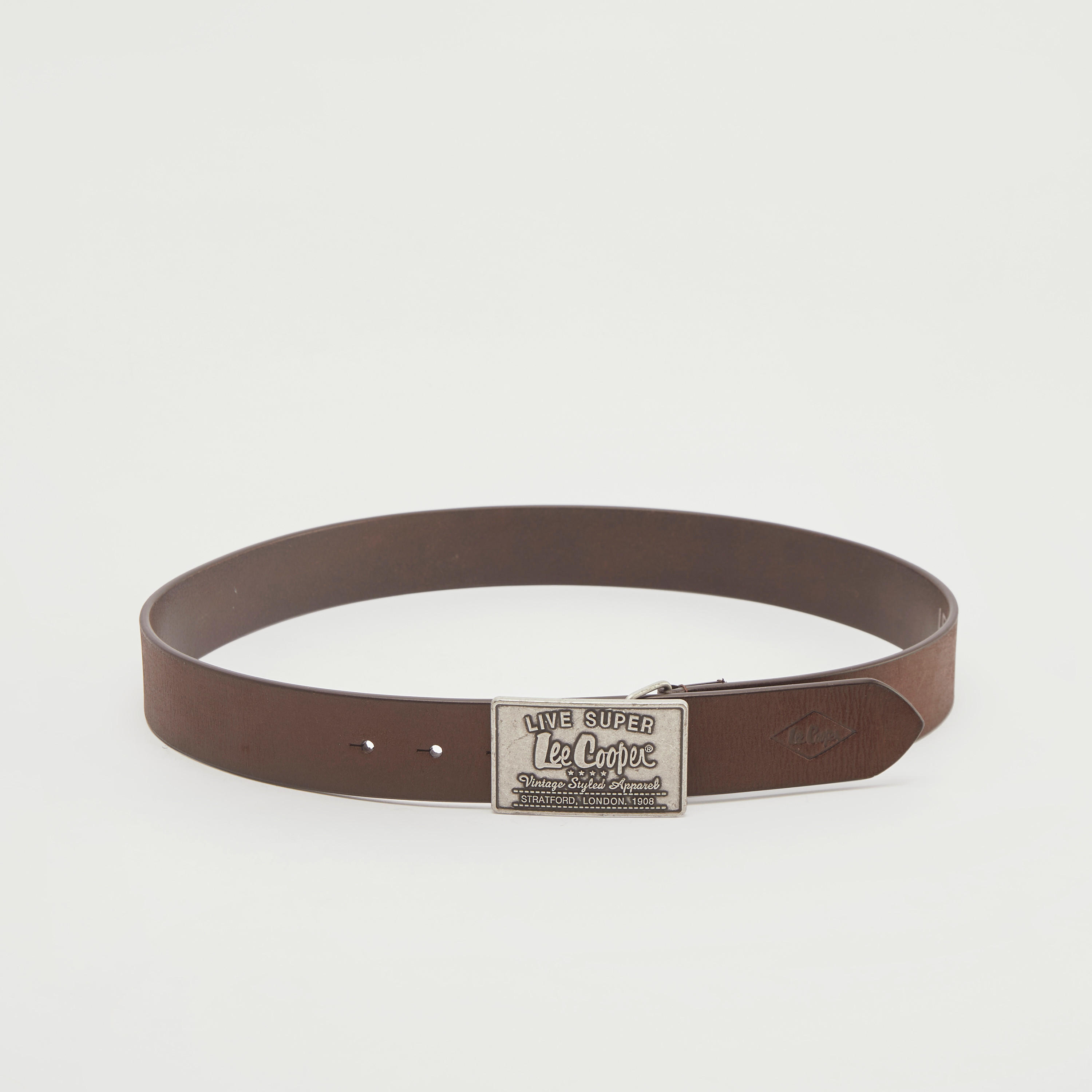 حزام بارز الملمس بإبزيم إغلاق من لي كوبر-men-beltsandwallets-belts-image-2