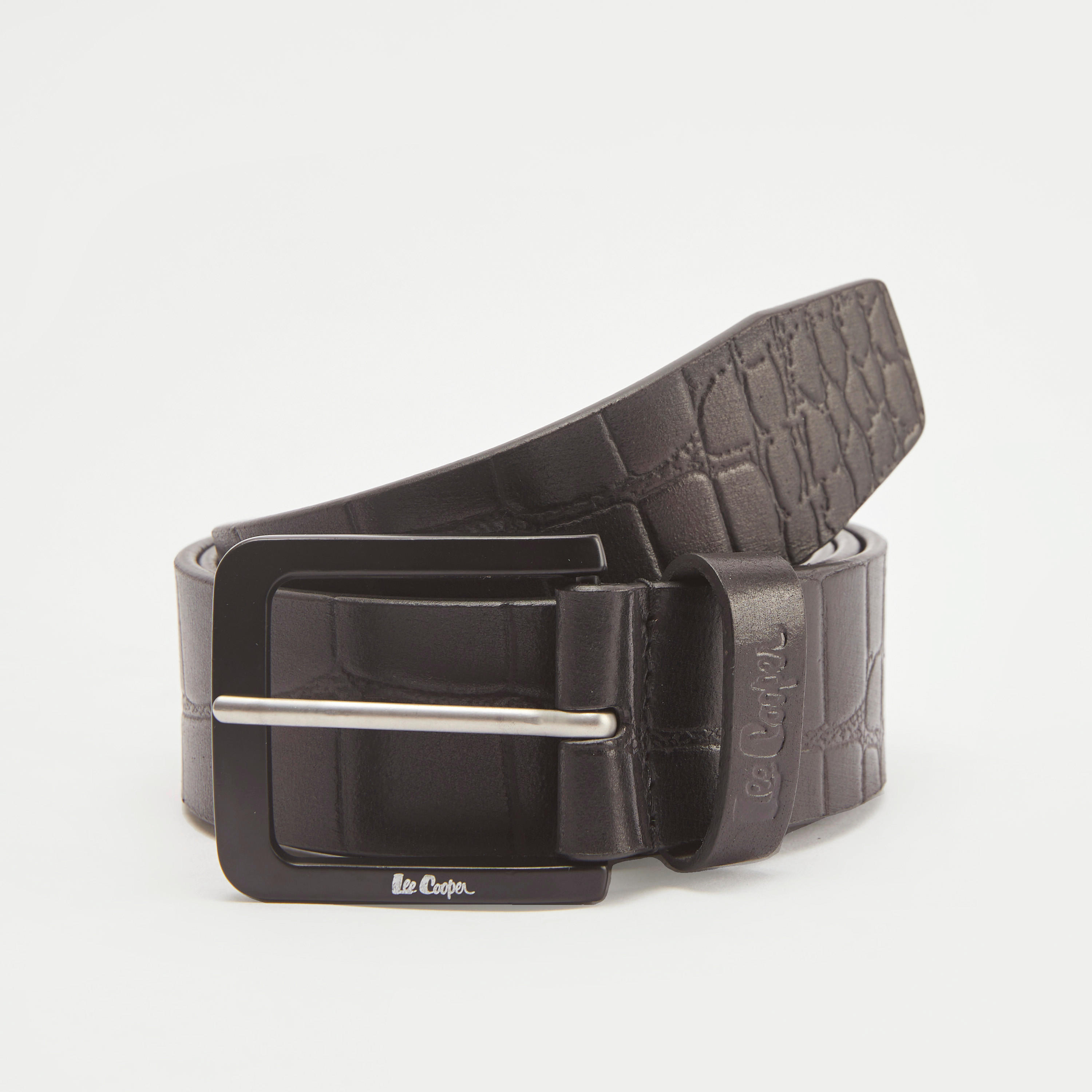 Lee Cooper Textured Waist Belt with Pin Buckle Closure-men-beltsandwallets-belts-image-1