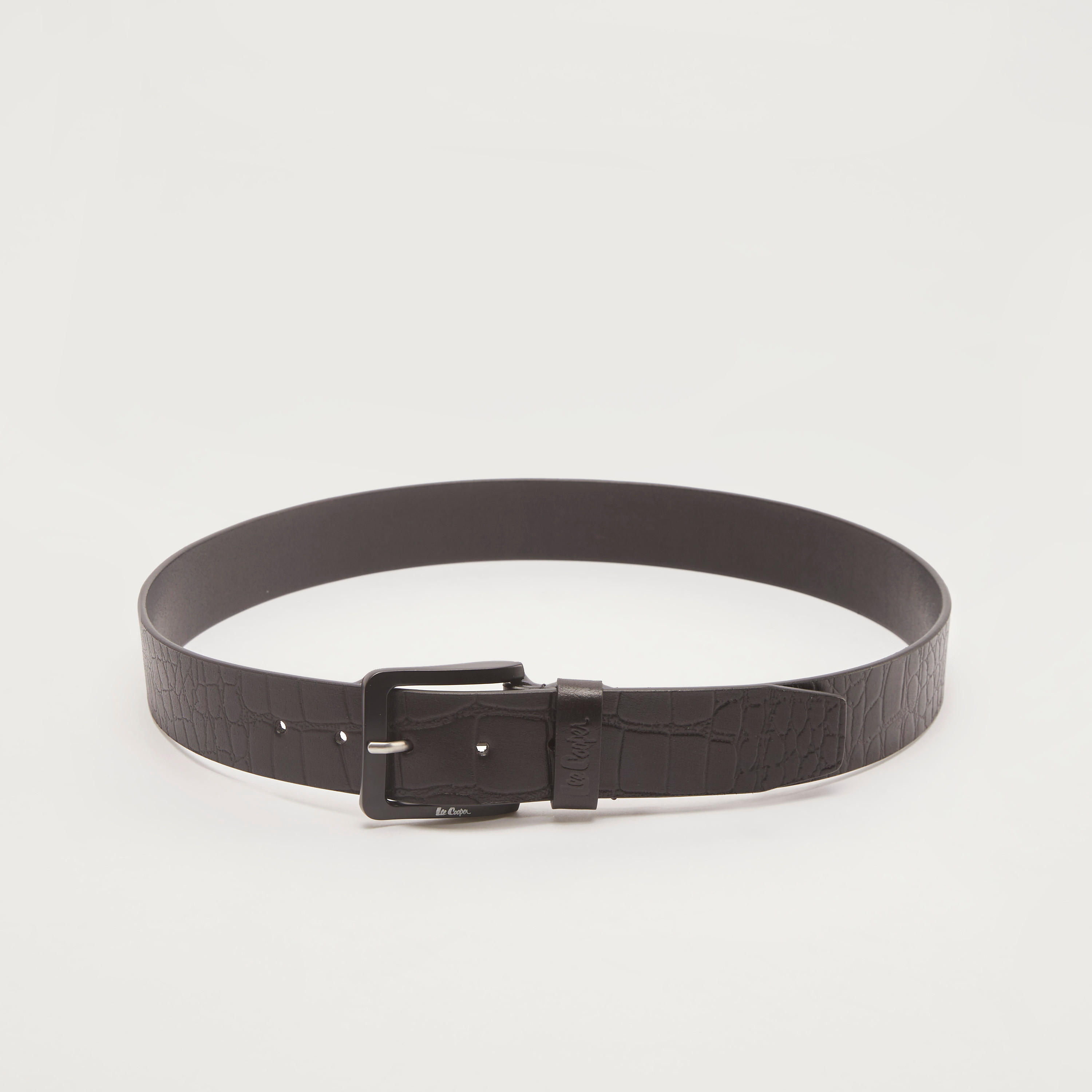Lee Cooper Textured Waist Belt with Pin Buckle Closure-men-beltsandwallets-belts-image-3