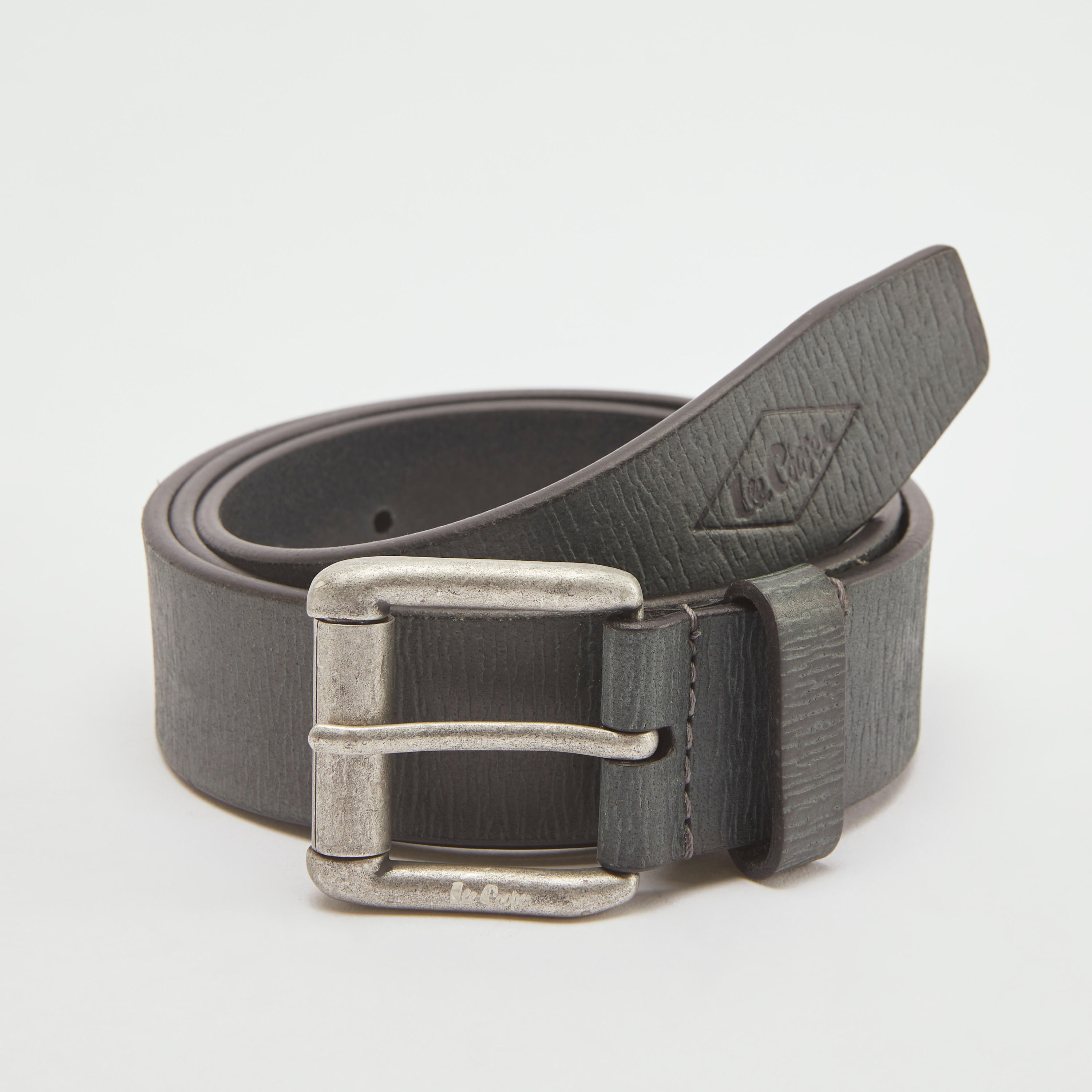حزام بارز الملمس بإبزيم بدبوس إغلاق من لي كوبر-men-beltsandwallets-belts-image-1