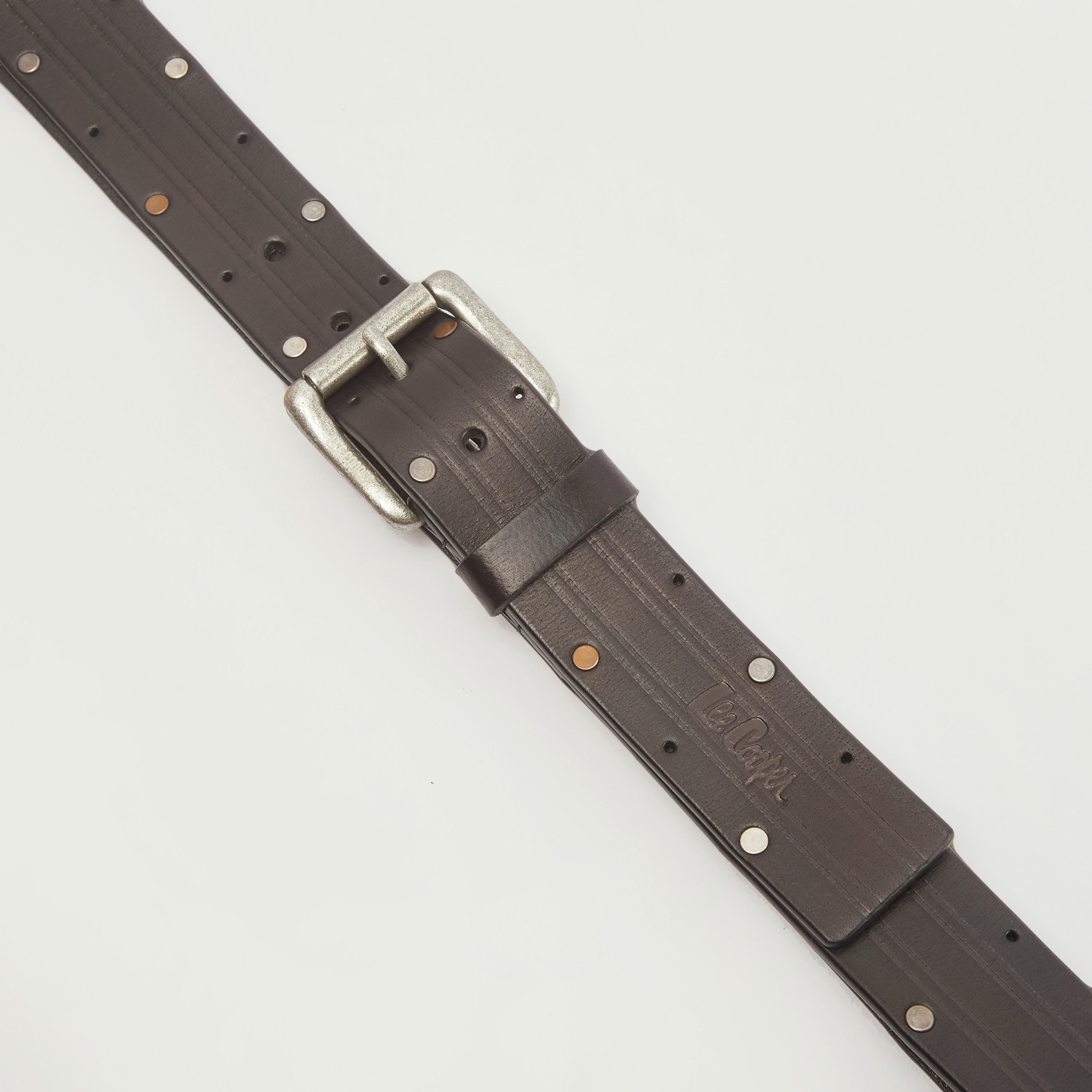 حزام خصر بارز الملمس بإبزيم بدبّوس إغلاق من لي كوبر-men-beltsandwallets-belts-image-3