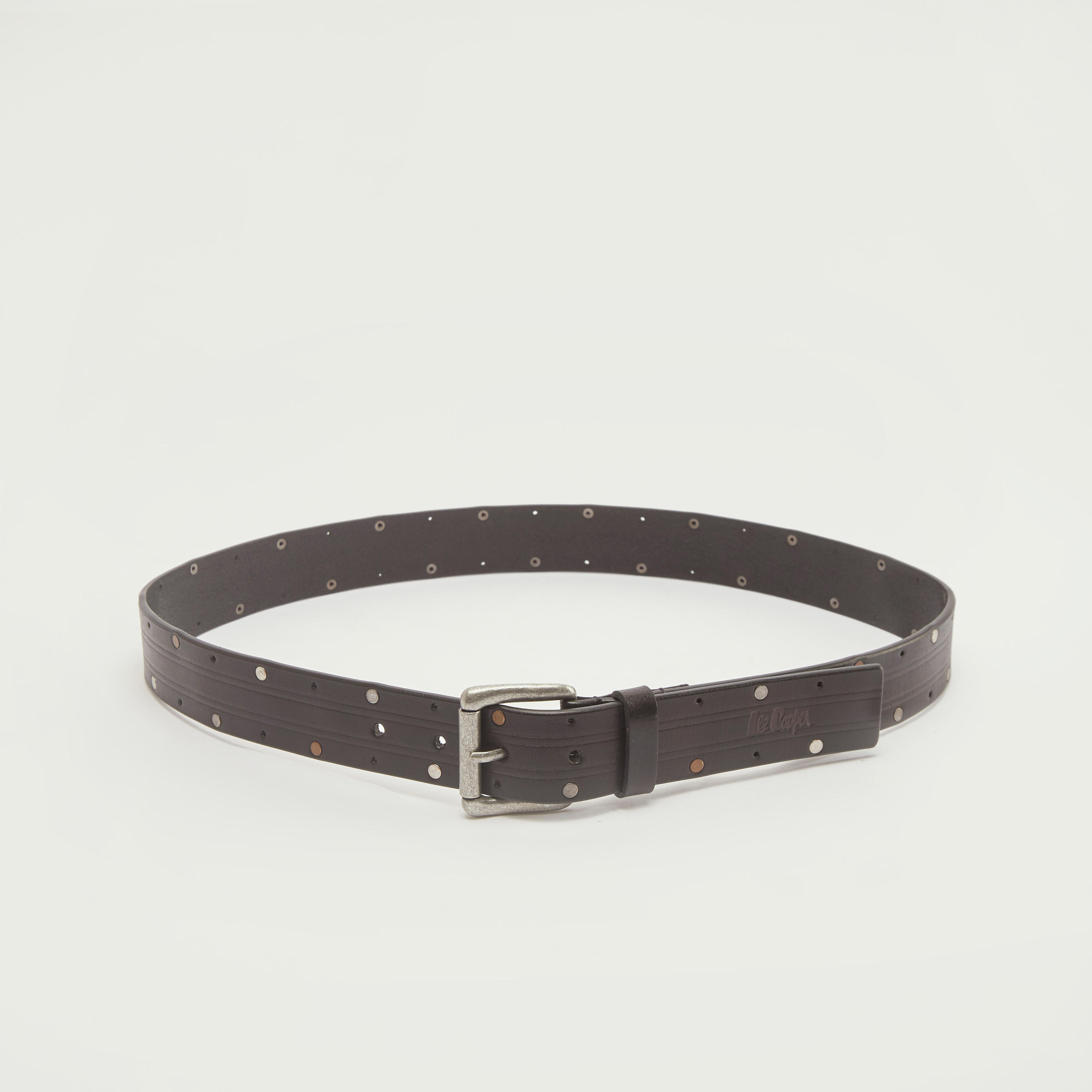 حزام خصر بارز الملمس بإبزيم بدبّوس إغلاق من لي كوبر-men-beltsandwallets-belts-image-2
