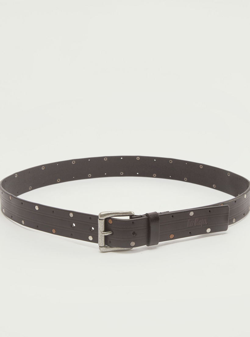 حزام خصر بارز الملمس بإبزيم بدبّوس إغلاق من لي كوبر-men-beltsandwallets-belts-image-2