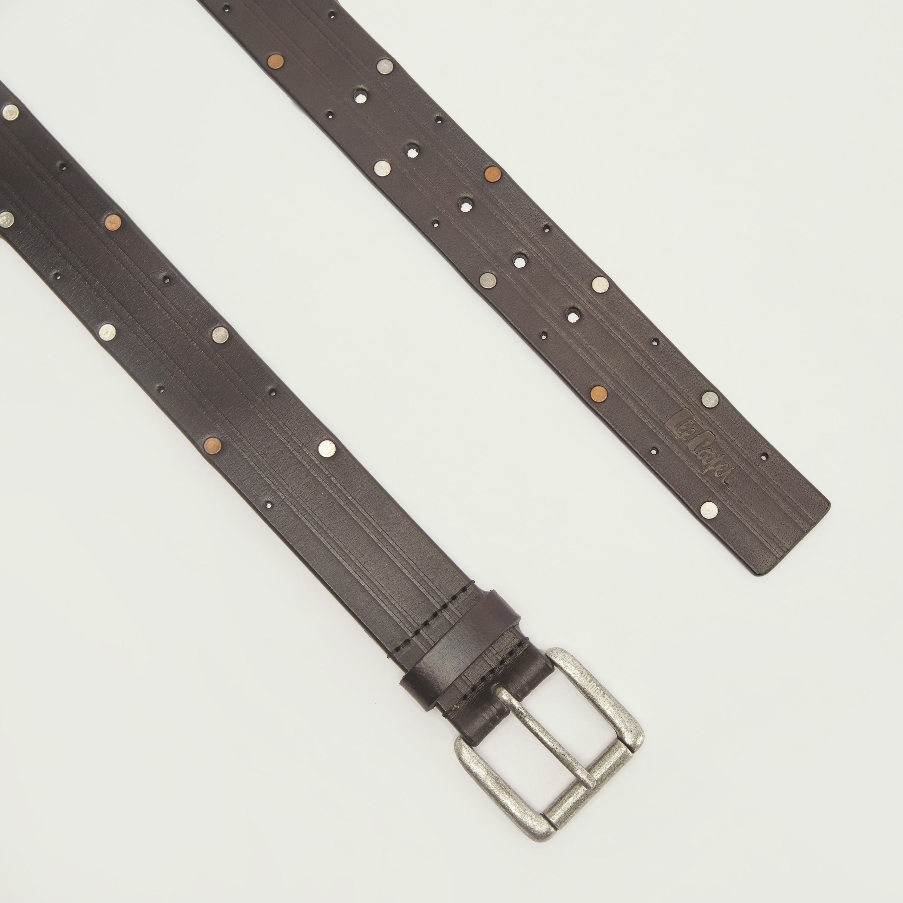 حزام خصر بارز الملمس بإبزيم بدبّوس إغلاق من لي كوبر-men-beltsandwallets-belts-image-1