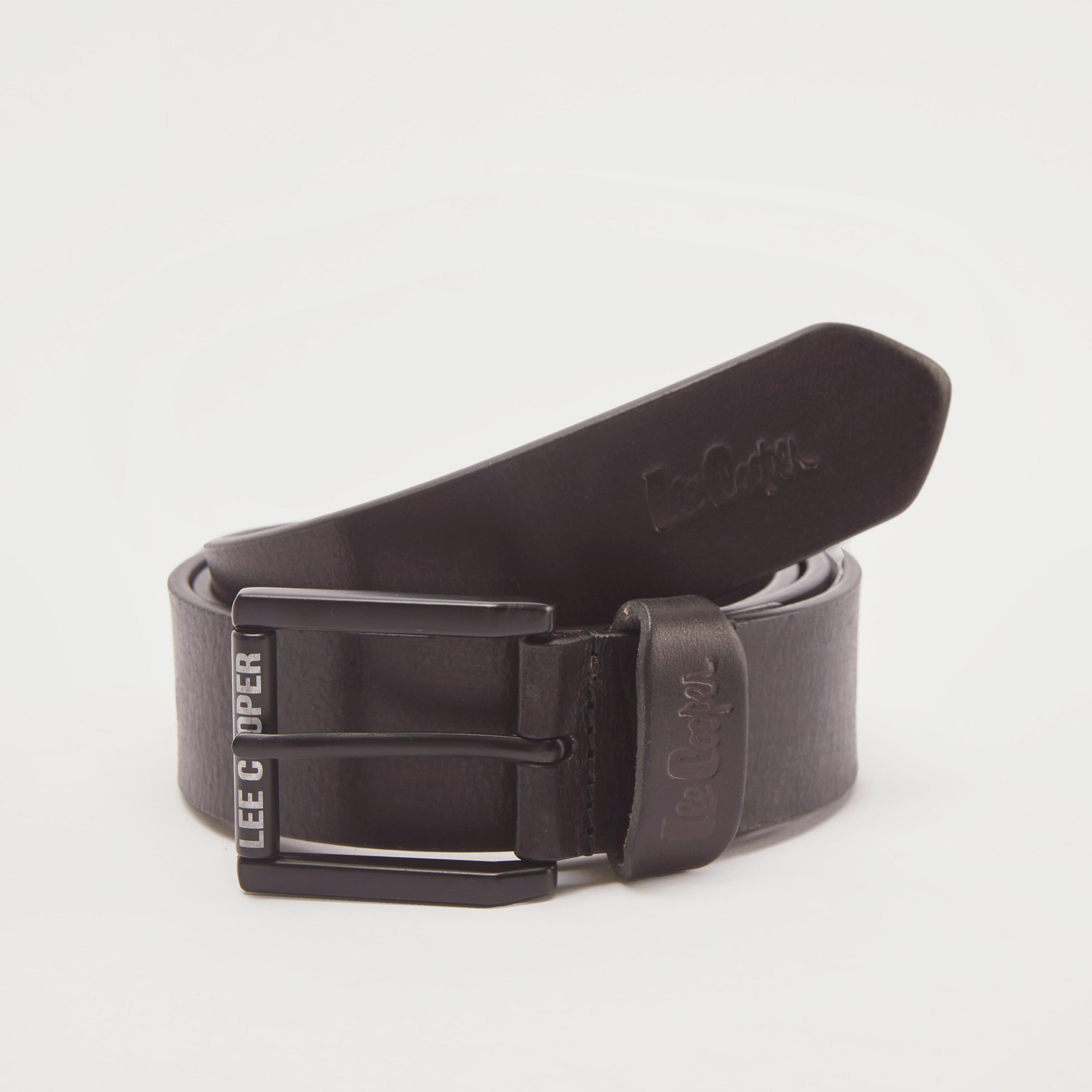 Lee Cooper Solid Waist Belt with Pin Buckle Closure-men-beltsandwallets-belts-image-1