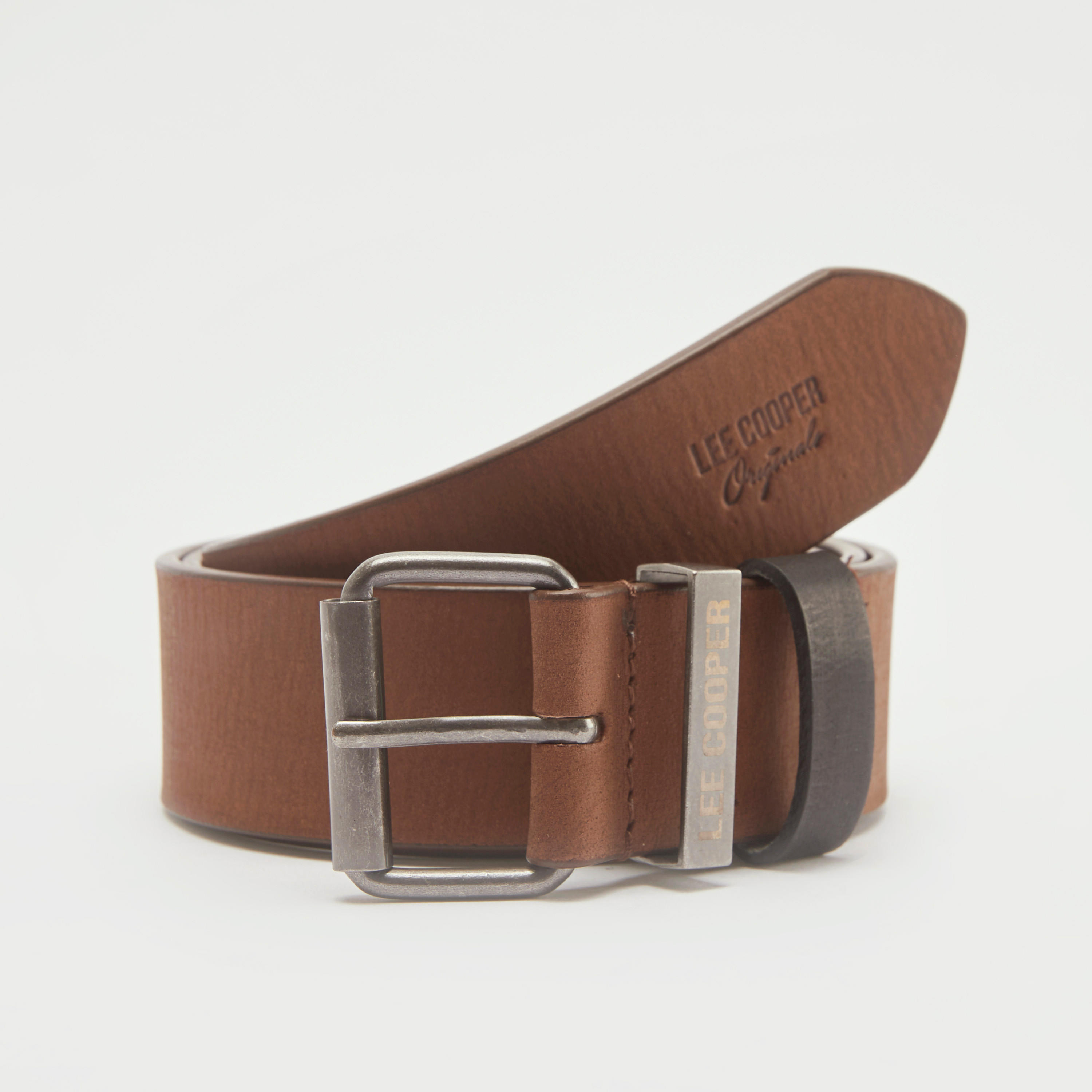 Lee Cooper Solid Waist Belt with Pin Buckle Closure-men-beltsandwallets-belts-image-1