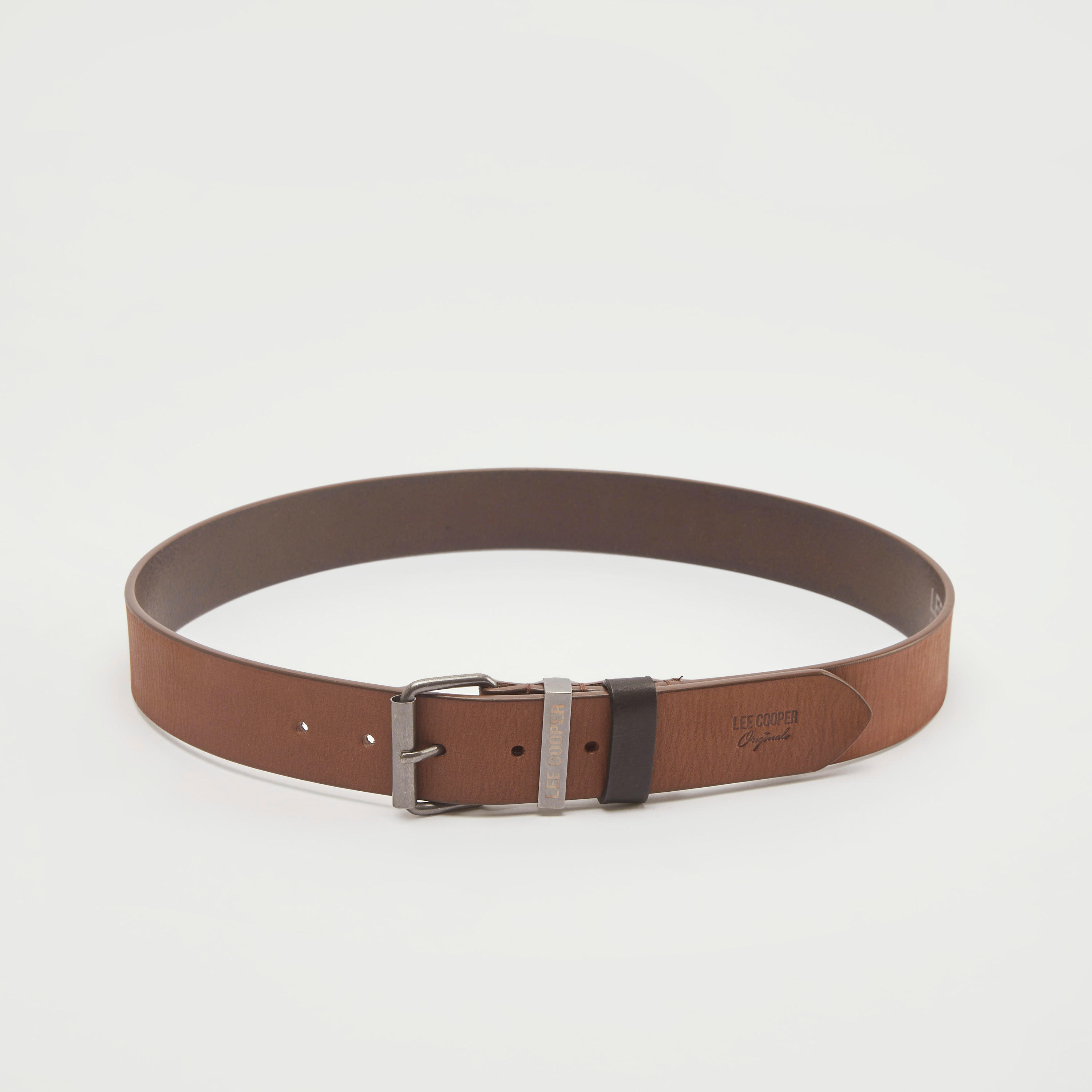 Lee Cooper Solid Waist Belt with Pin Buckle Closure-men-beltsandwallets-belts-image-3