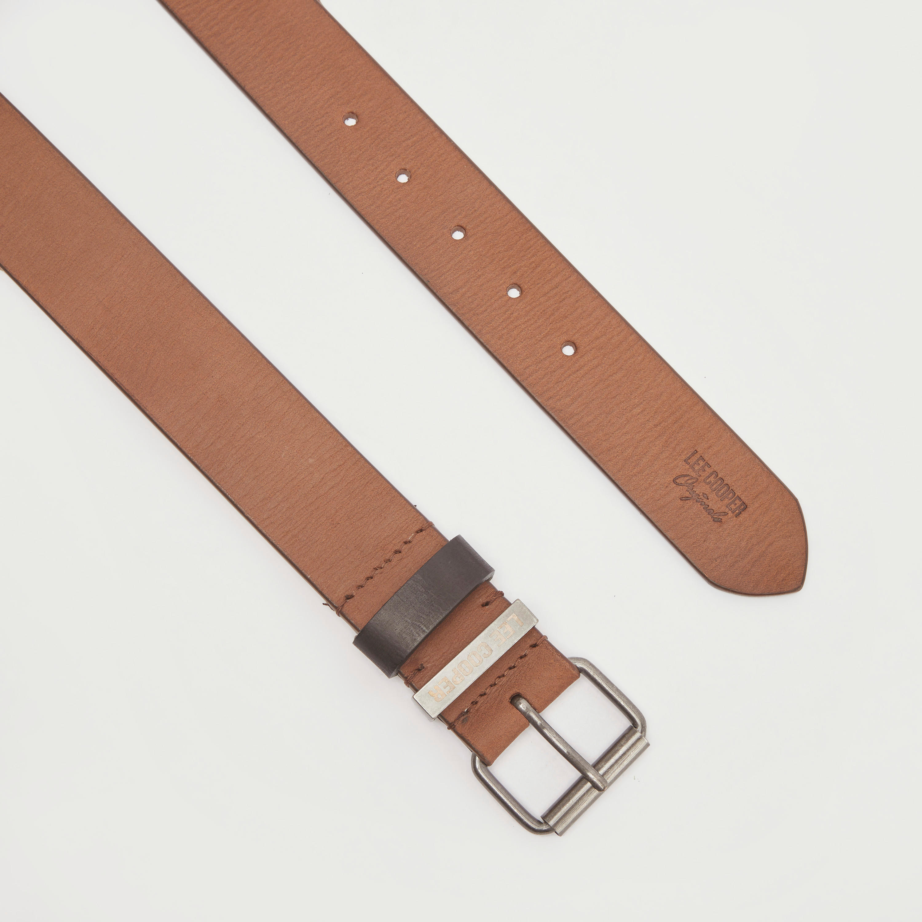 Lee Cooper Solid Waist Belt with Pin Buckle Closure-men-beltsandwallets-belts-image-4