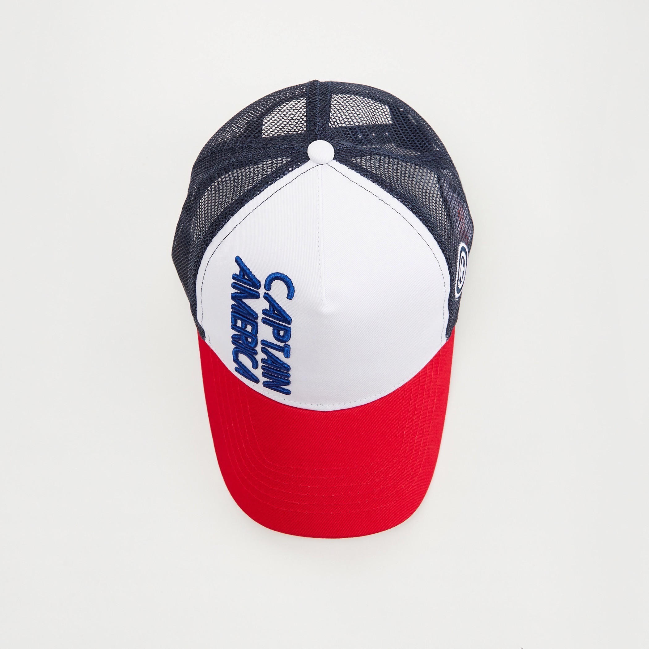كاب مزخرف كابتن أمريكا بألواح شبكيّة وزر إغلاق خلفي-men-caps-image-3
