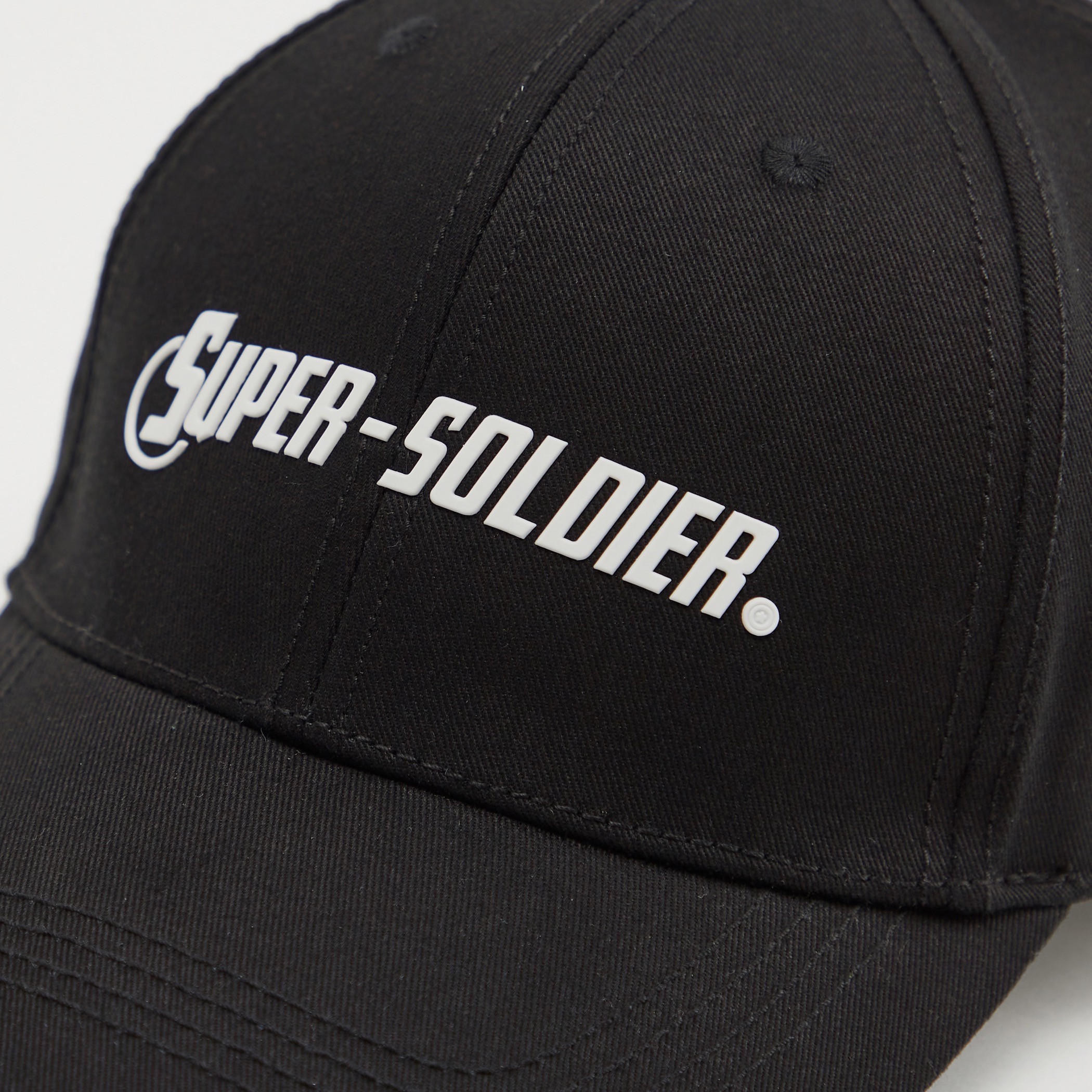 Embossed Print Cap with Plate Buckle Closure and Eyelets-men-caps-image-2