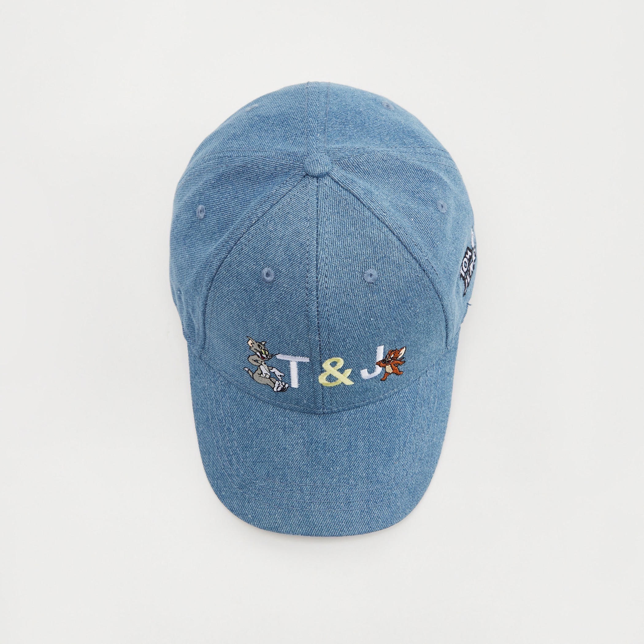 كاب بتطريز توم أند جيري وشريط إغلاق لاصق-men-caps-image-3