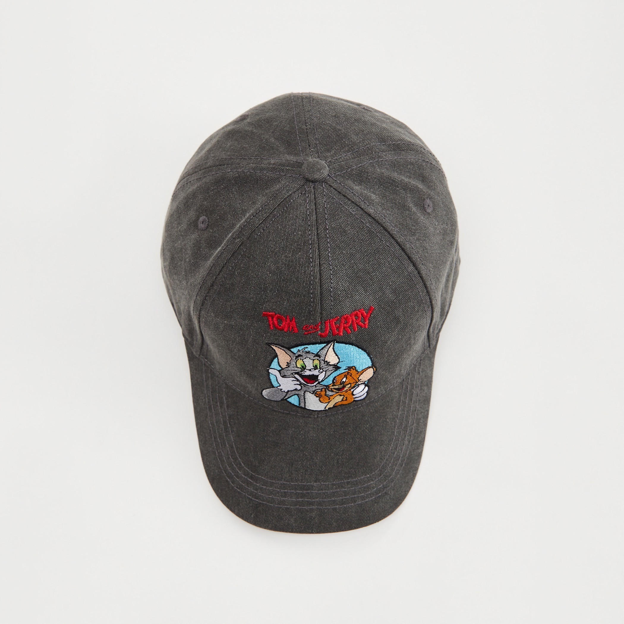 Tom and Jerry Embroidered Cap with Buckled Strap Closure-men-caps-image-3