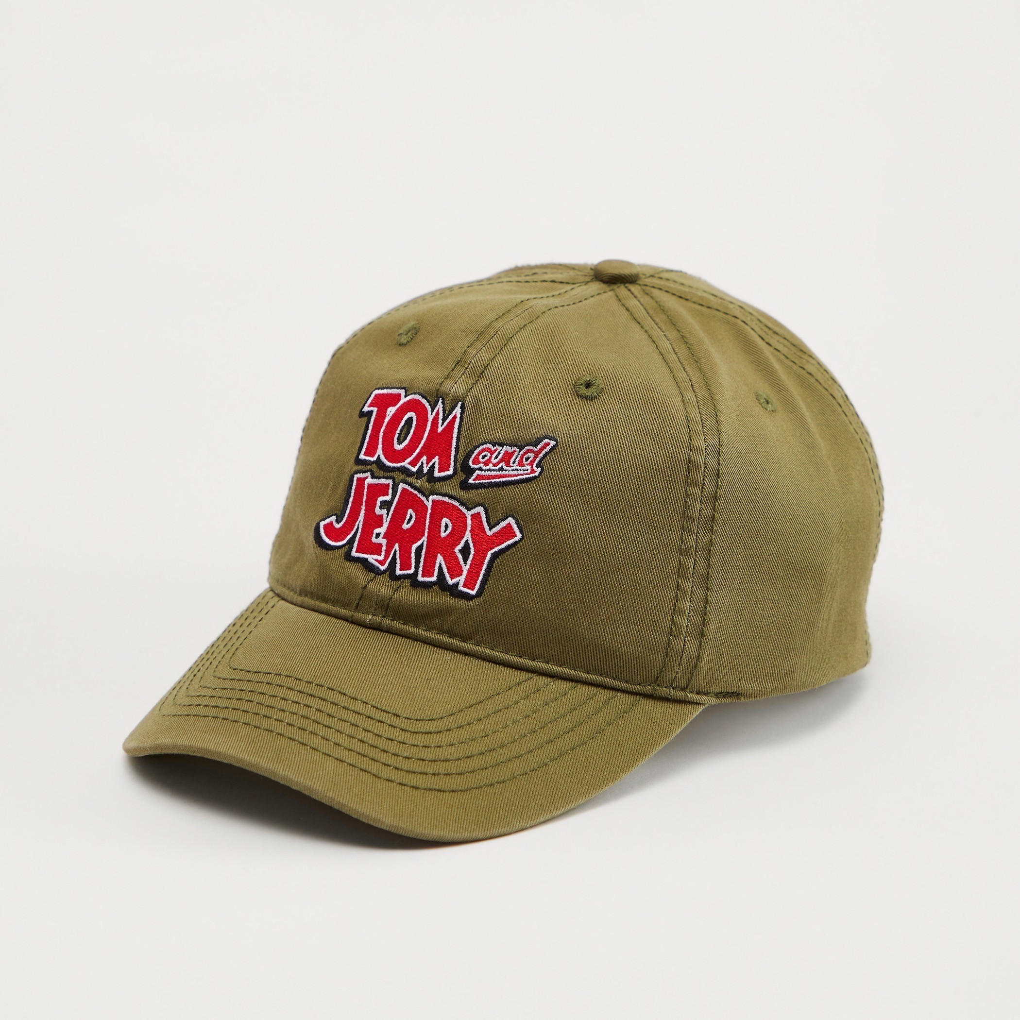 Tom and Jerry Embroidered Cap with Buckled Strap Closure-men-caps-image-1