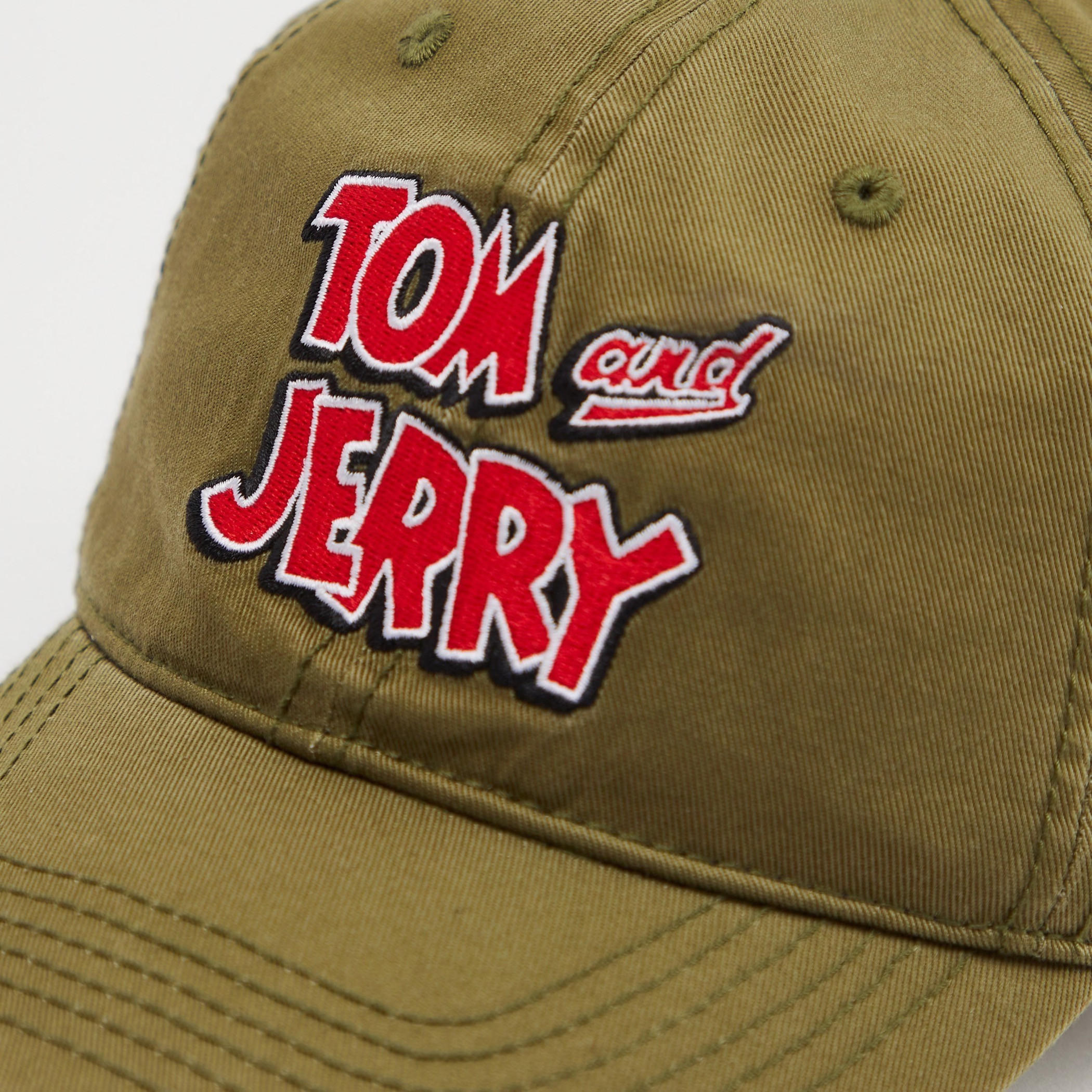 Tom and Jerry Embroidered Cap with Buckled Strap Closure-men-caps-image-2