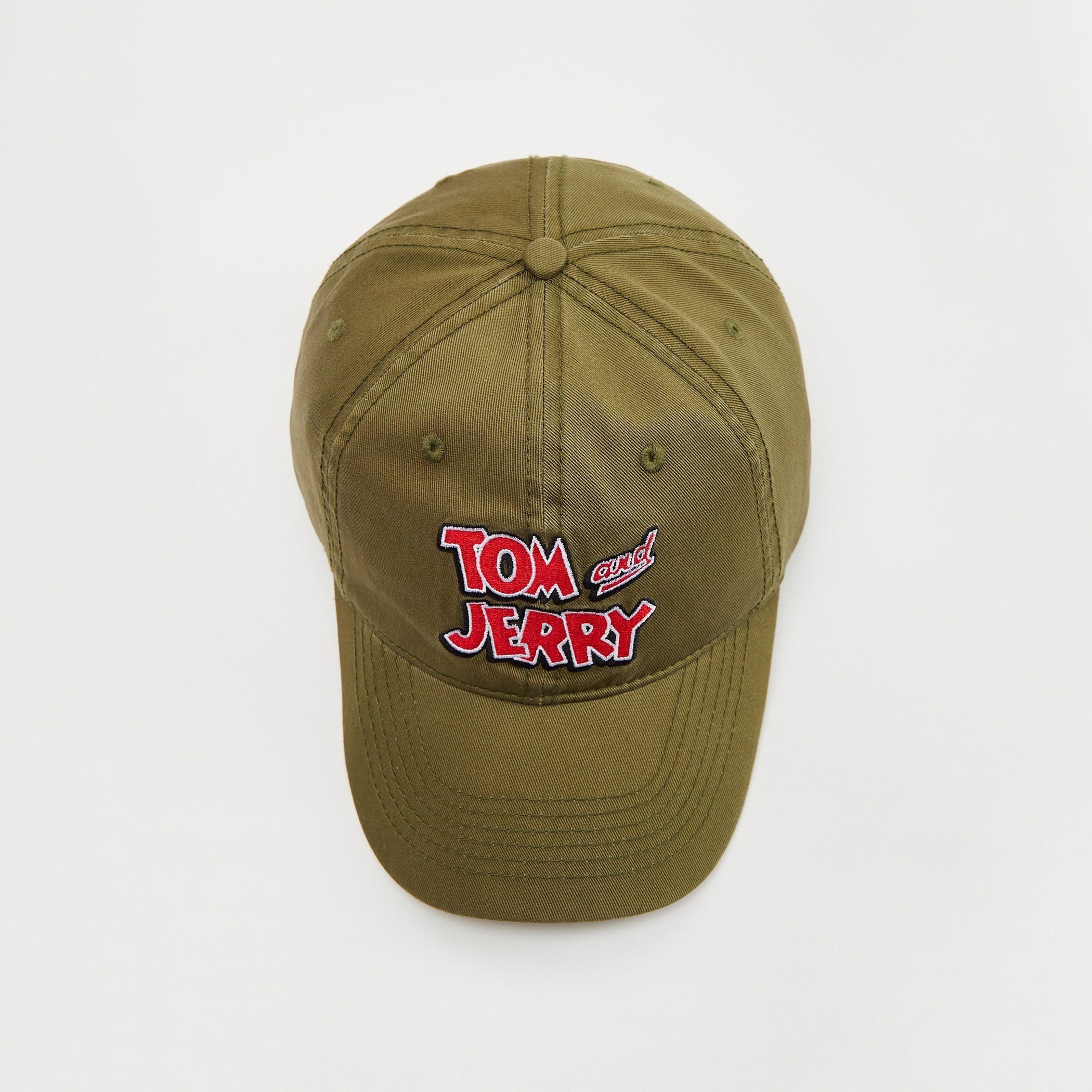 Tom and Jerry Embroidered Cap with Buckled Strap Closure-men-caps-image-3
