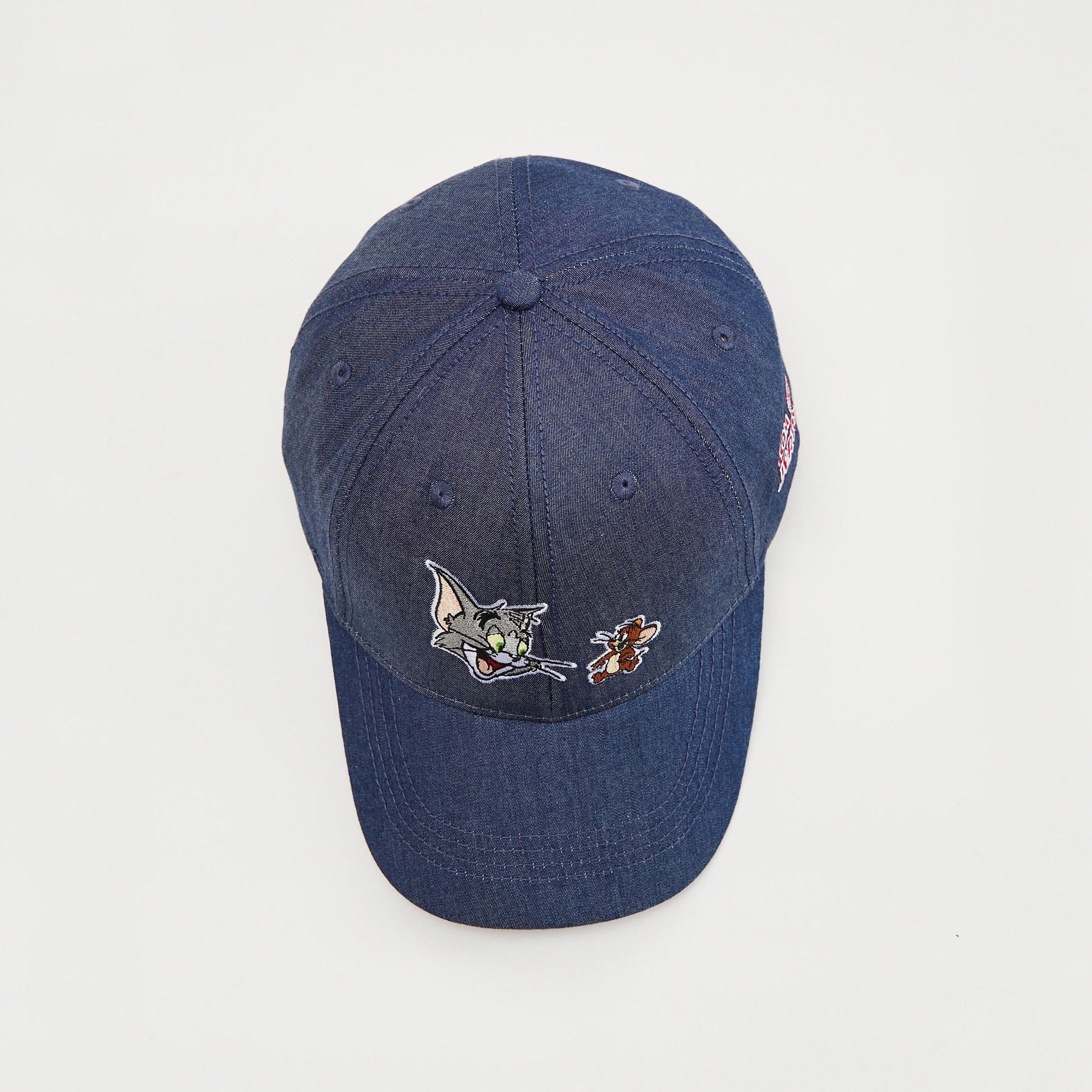 Tom and Jerry Embroidered Cap with Buckled Strap Closure-men-caps-image-3