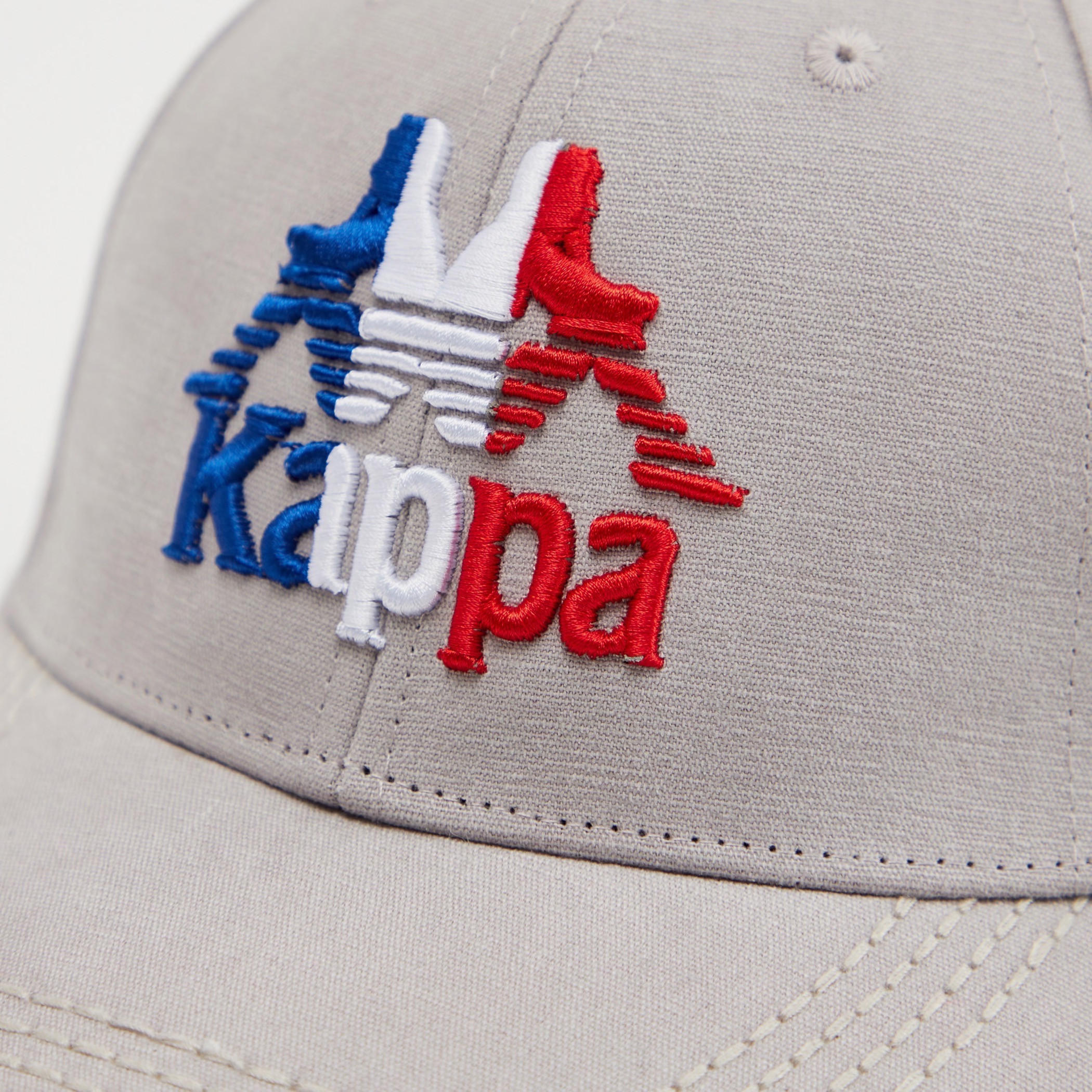 Kappa Embroidered Cap with and Hook and Loop Strap Closure-men-caps-image-2