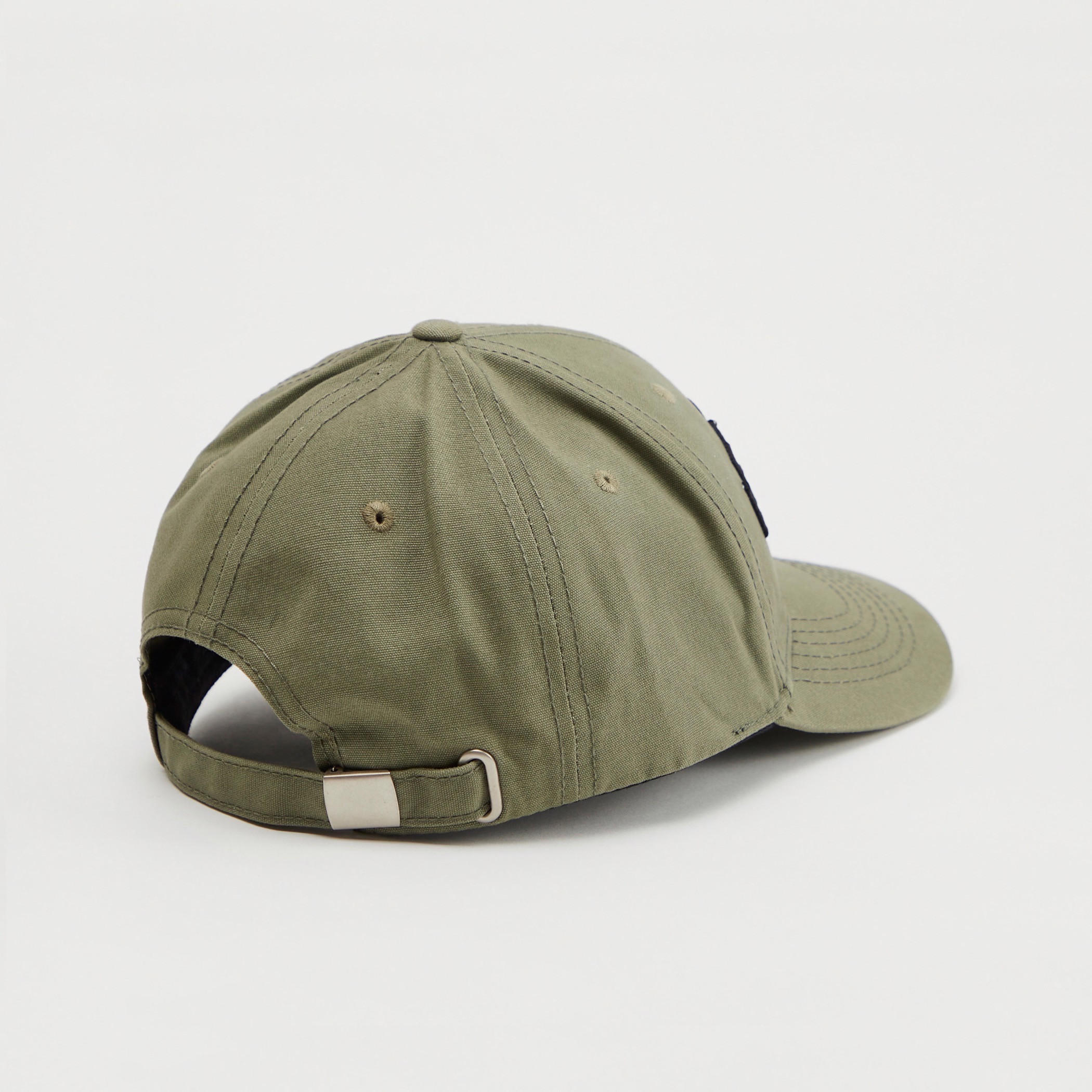 Lee Cooper Logo Embroidered Cap with Eyelets and Buckled Strap Closure-men-caps-image-4