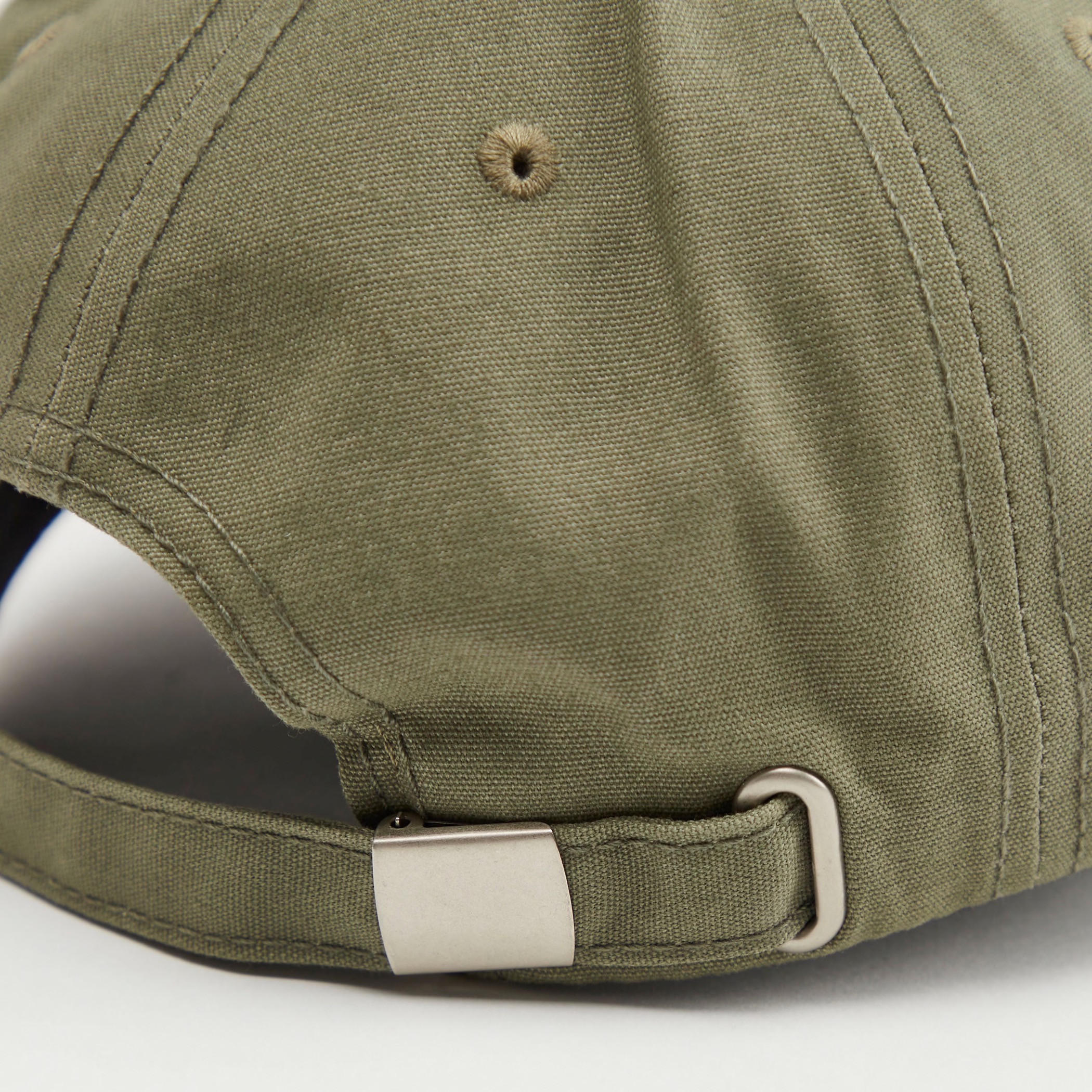Lee Cooper Logo Embroidered Cap with Eyelets and Buckled Strap Closure-men-caps-image-5