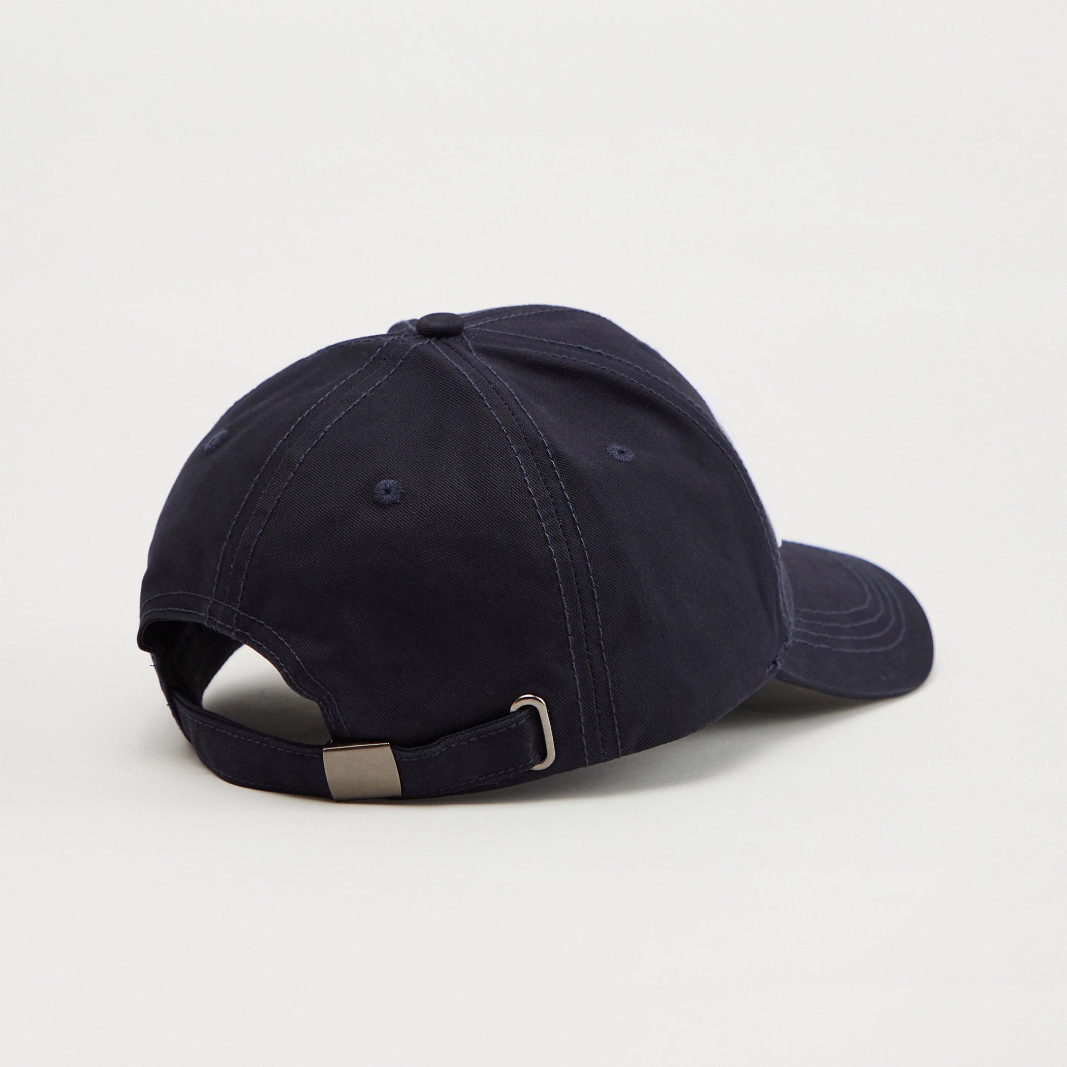 Embroidered Cap with Eyelets and Buckled Strap-men-caps-image-4