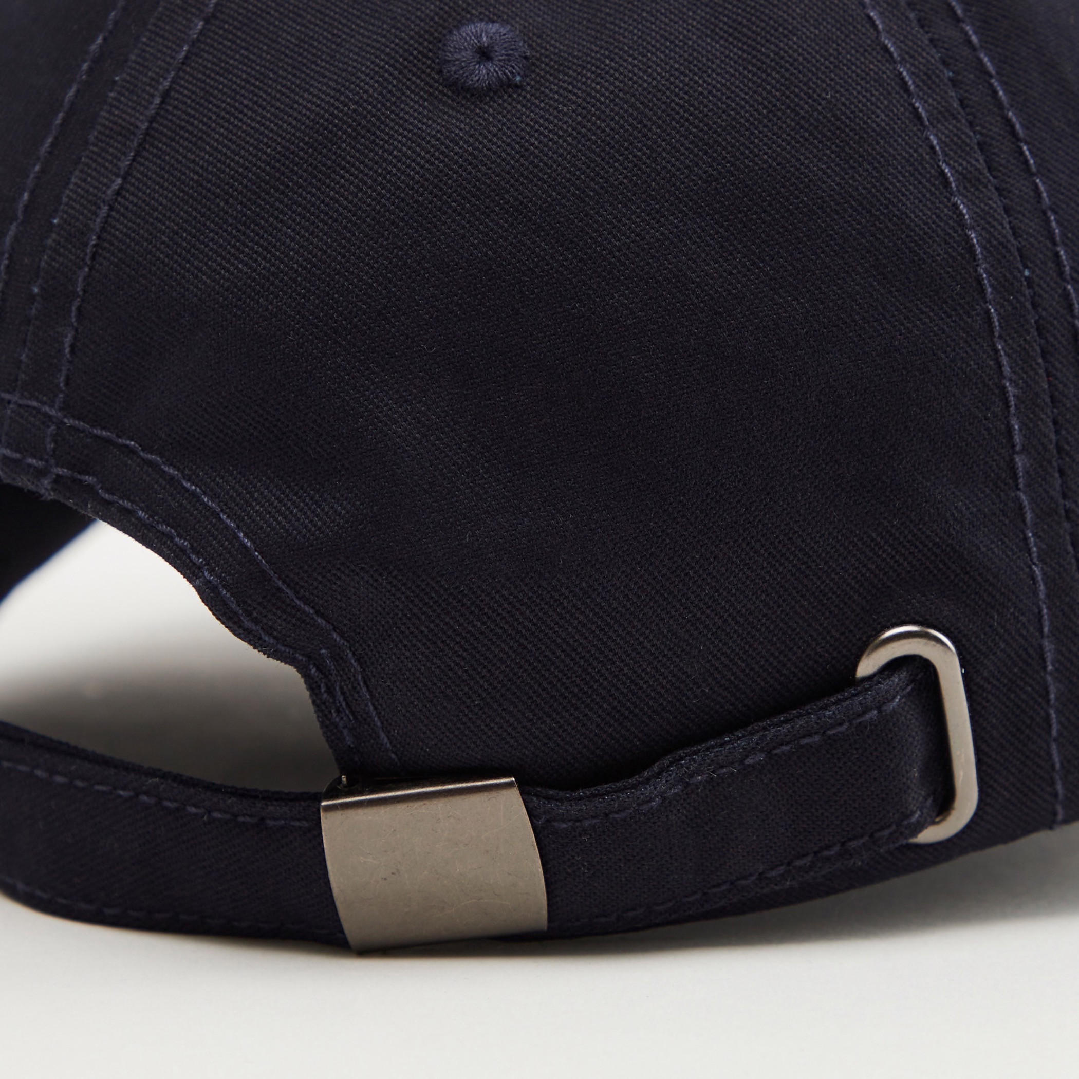Embroidered Cap with Eyelets and Buckled Strap-men-caps-image-5