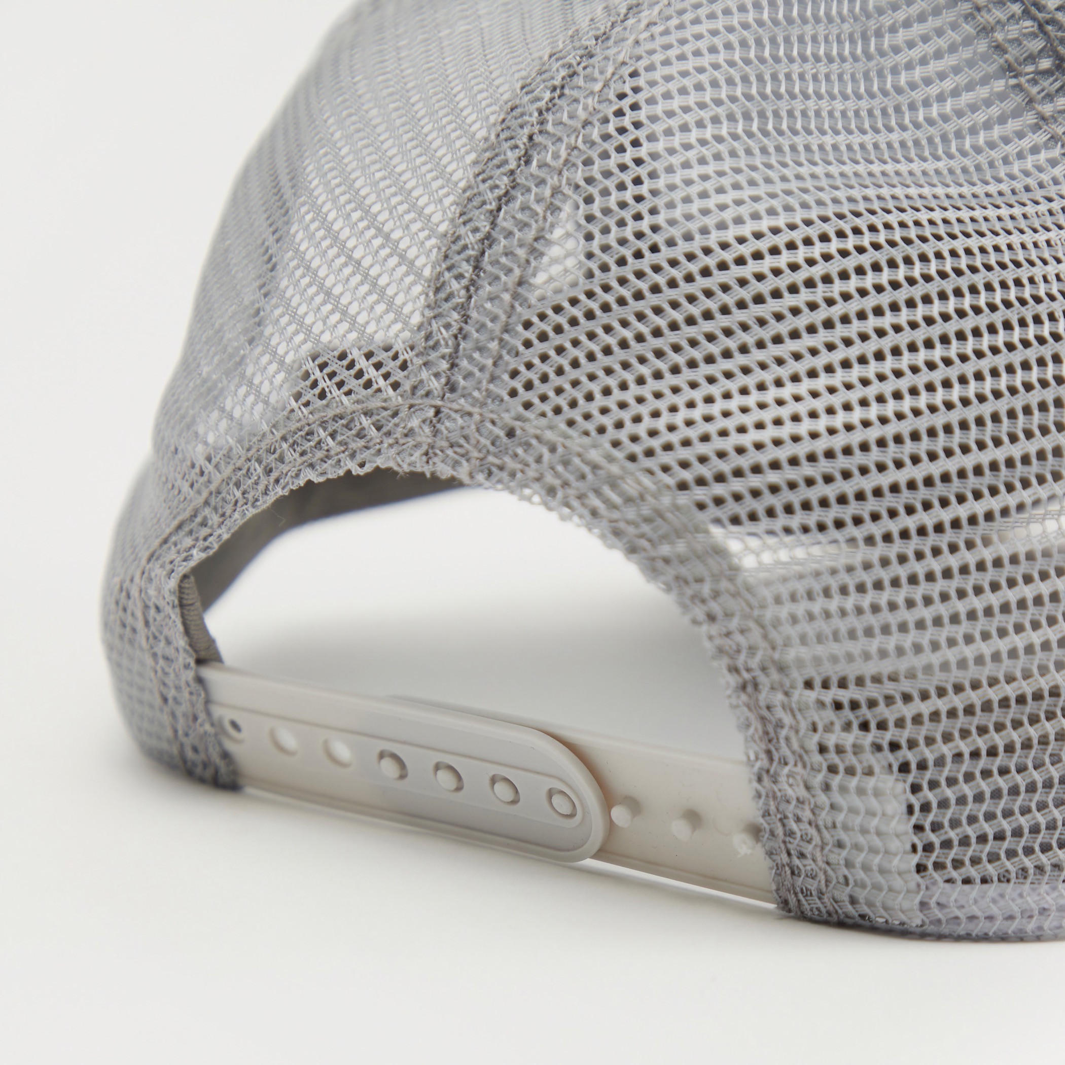 Embroidered Detail Cap with Mesh and Snap Back Closure-men-caps-image-5