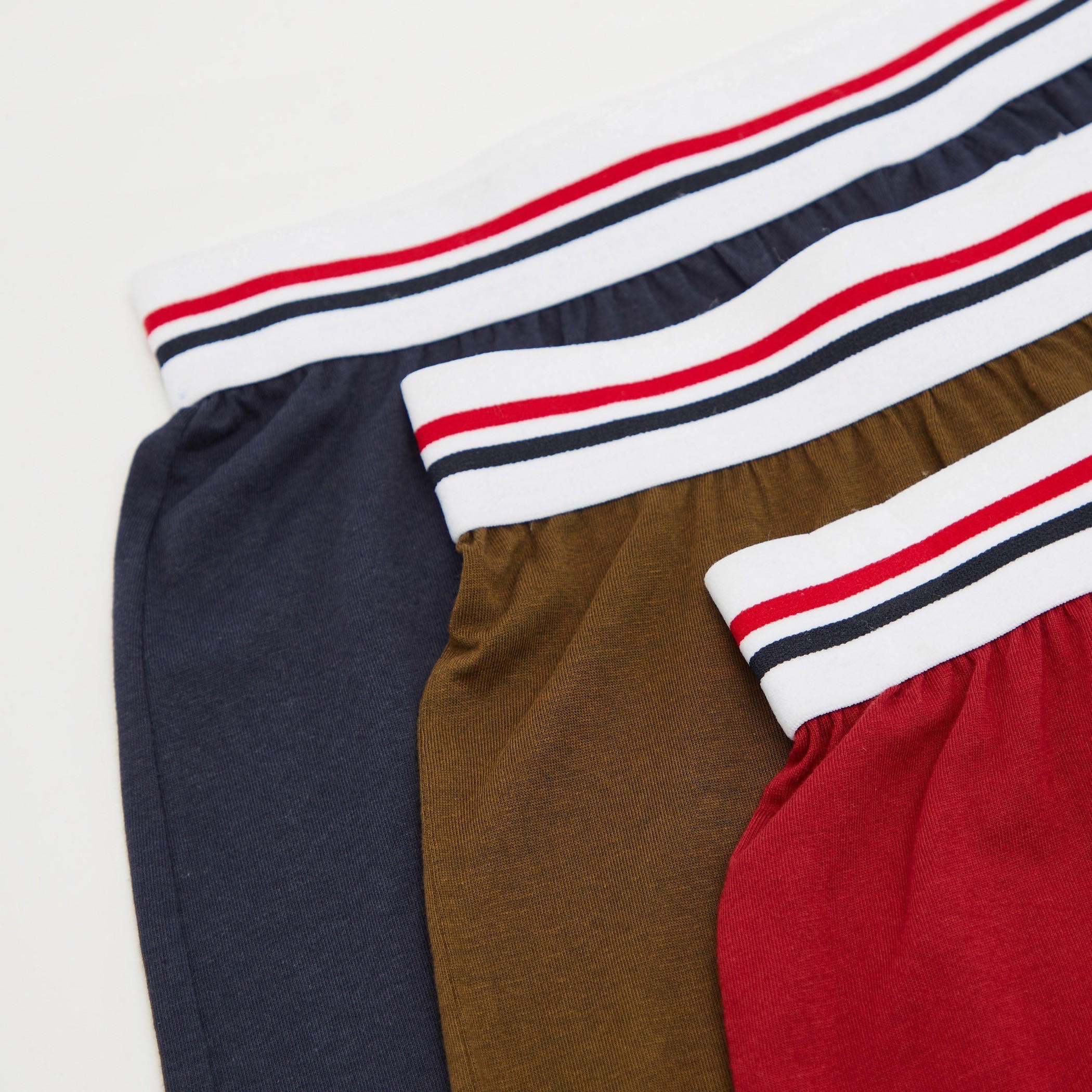 Set of 3 - Solid Boxers with Striped Waistline-men-clothing-innerwear-underwear-image-2
