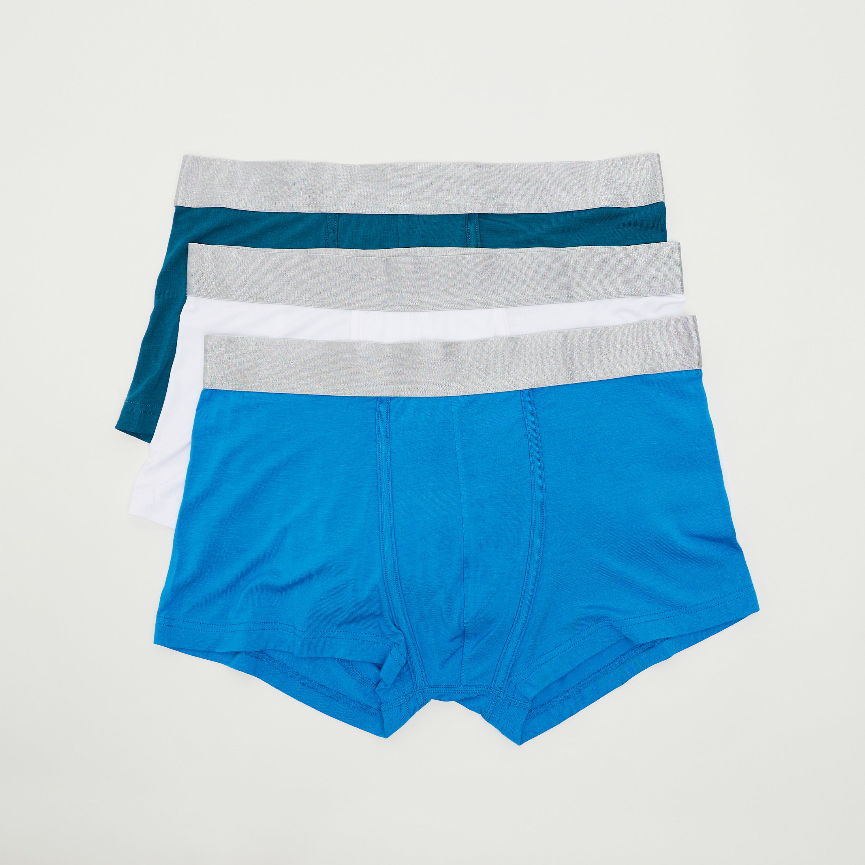Set of 3 - Solid Trunk Briefs with Elasticated Waistband-men-clothing-innerwear-underwear-image-1