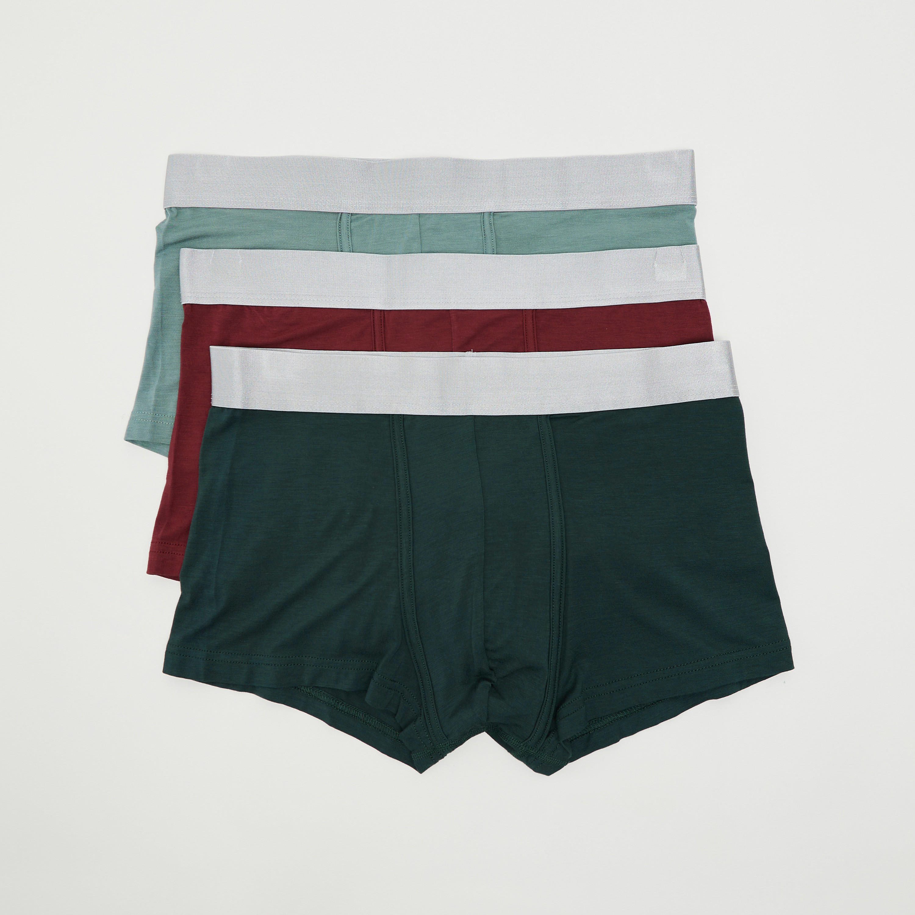 Set of 3 - Solid Trunks with Elasticated Waistband-men-clothing-innerwear-underwear-image-1