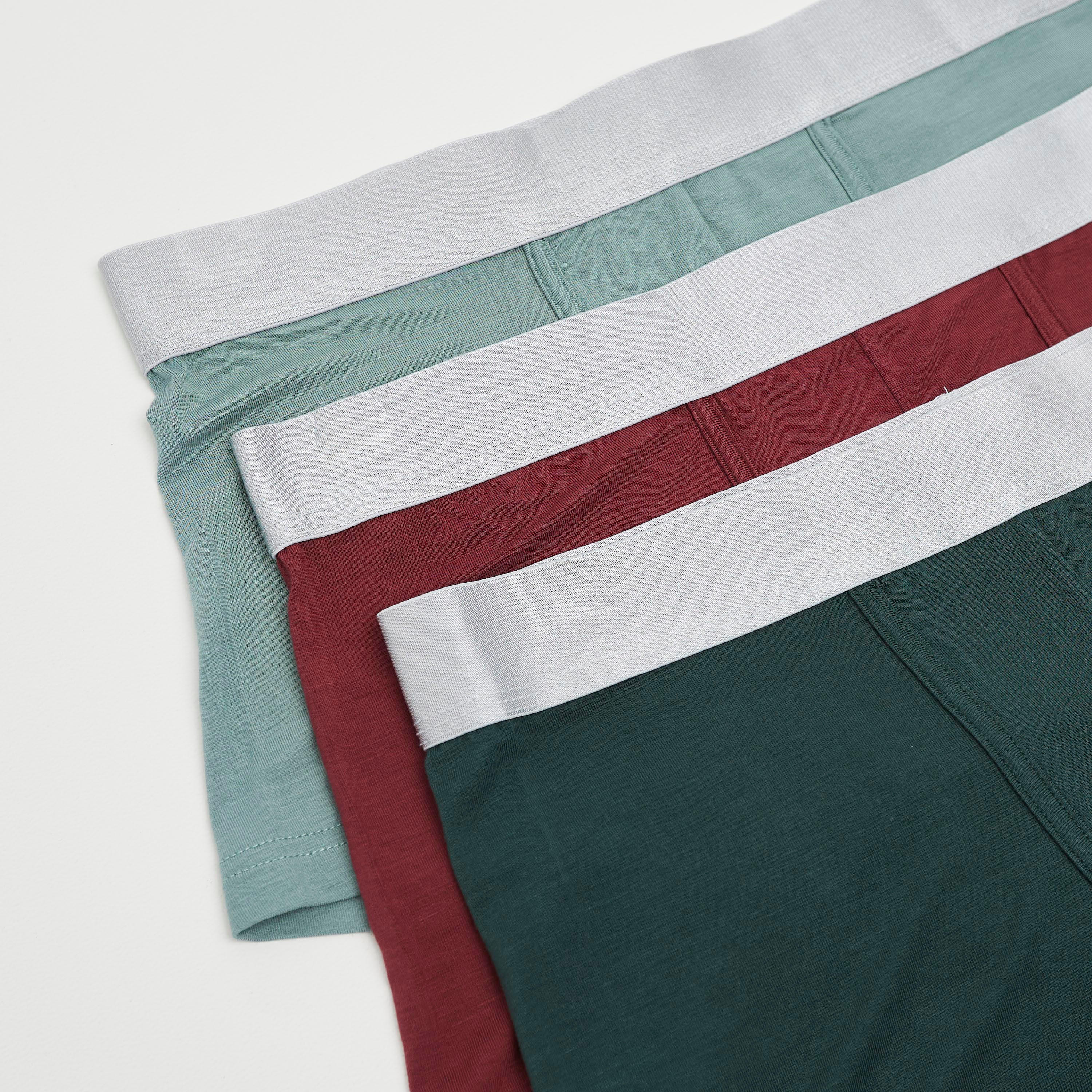 Set of 3 - Solid Trunks with Elasticated Waistband-men-clothing-innerwear-underwear-image-2