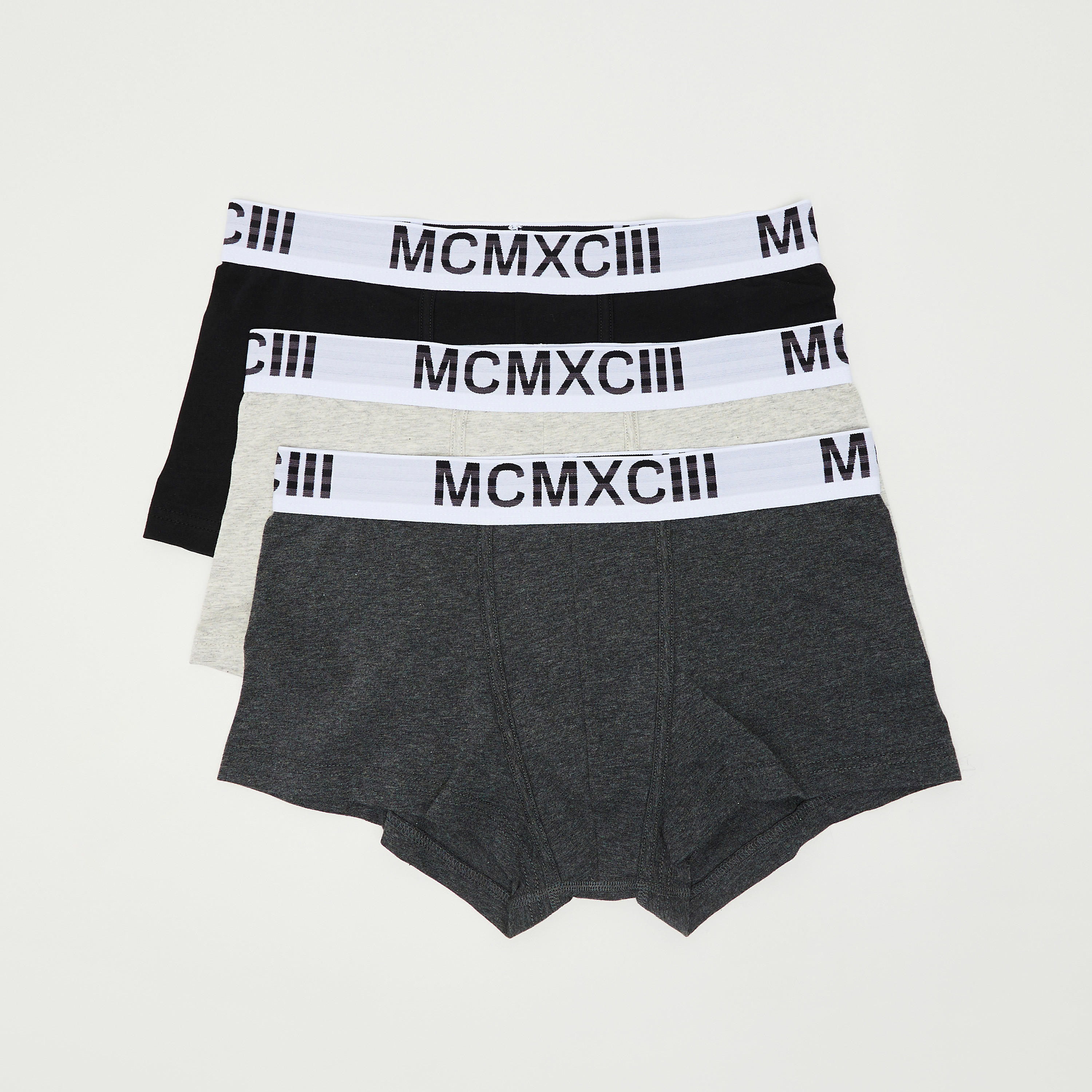 Set of 3 - Solid Trunks with Printed Elasticated Waistband-men-clothing-innerwear-underwear-image-1