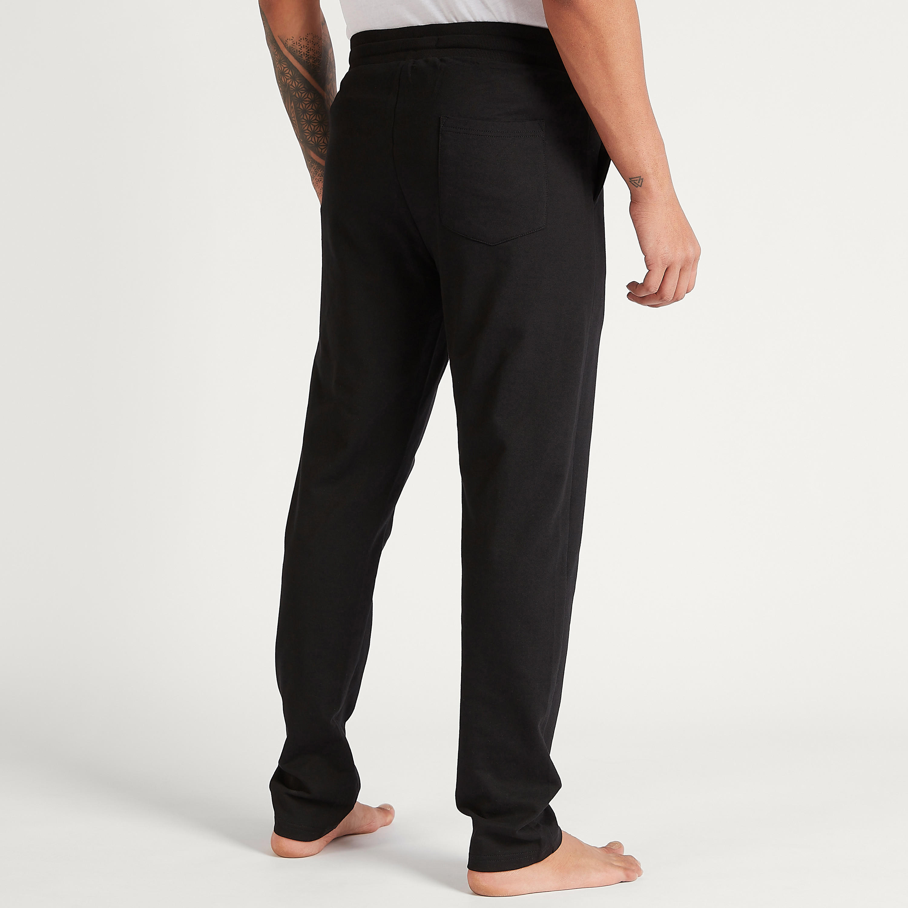 Solid Full Length Pyjamas with Embroidered Details and Drawstring Closure-men-clothing-nightwear-pyjamaandshorts-image-4